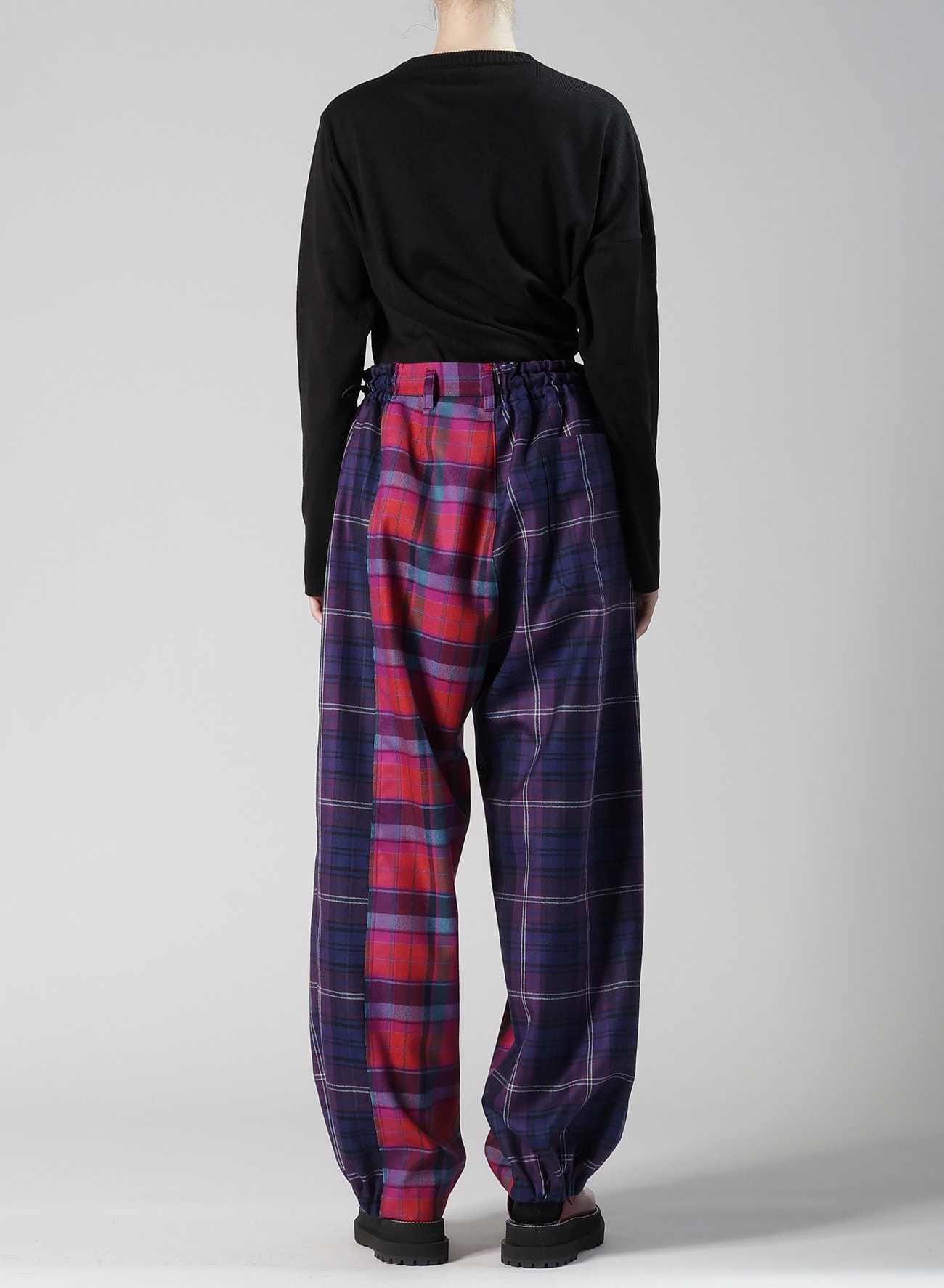 PLAID PANEL PANTS B