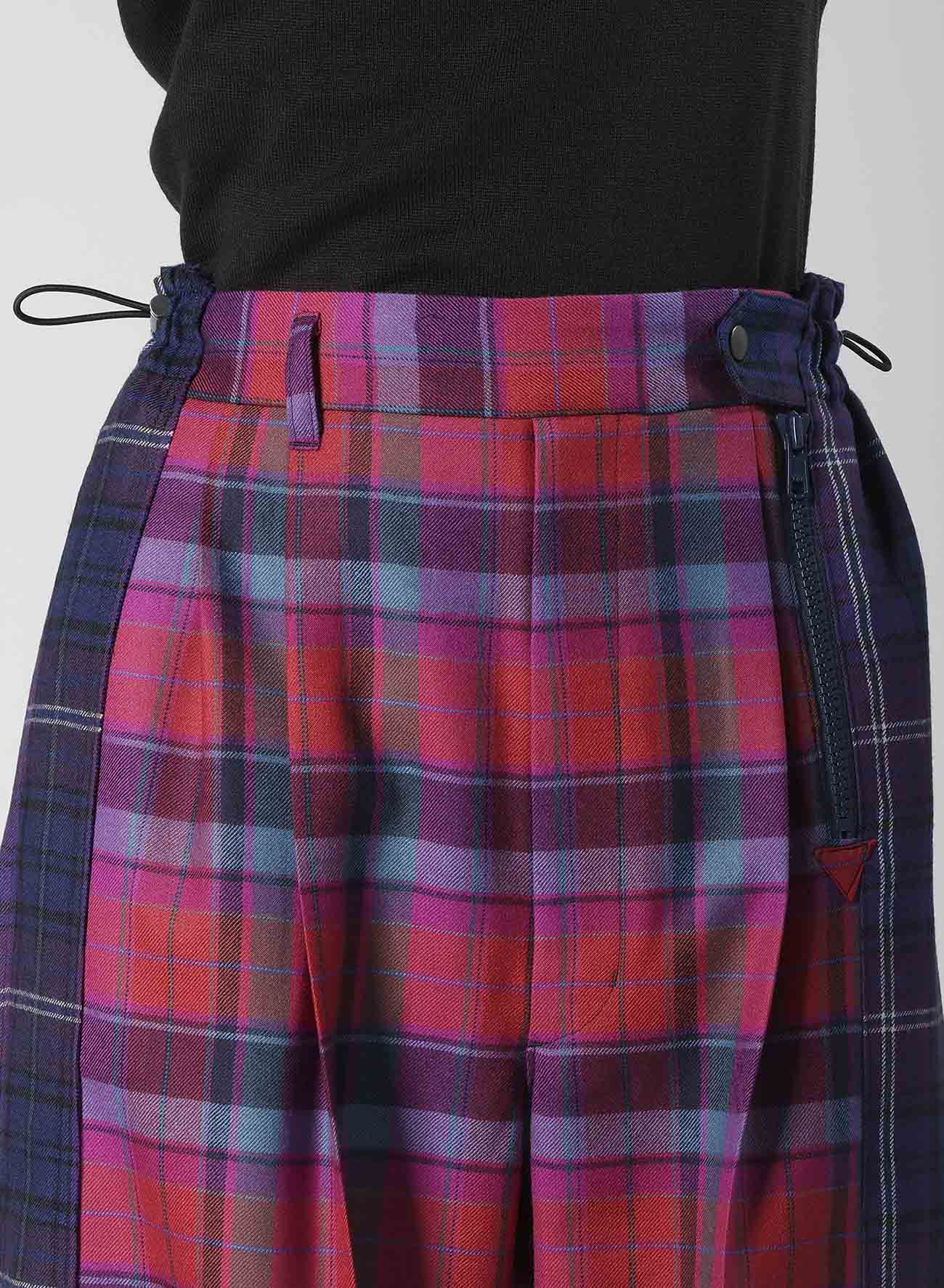 PLAID PANEL PANTS B