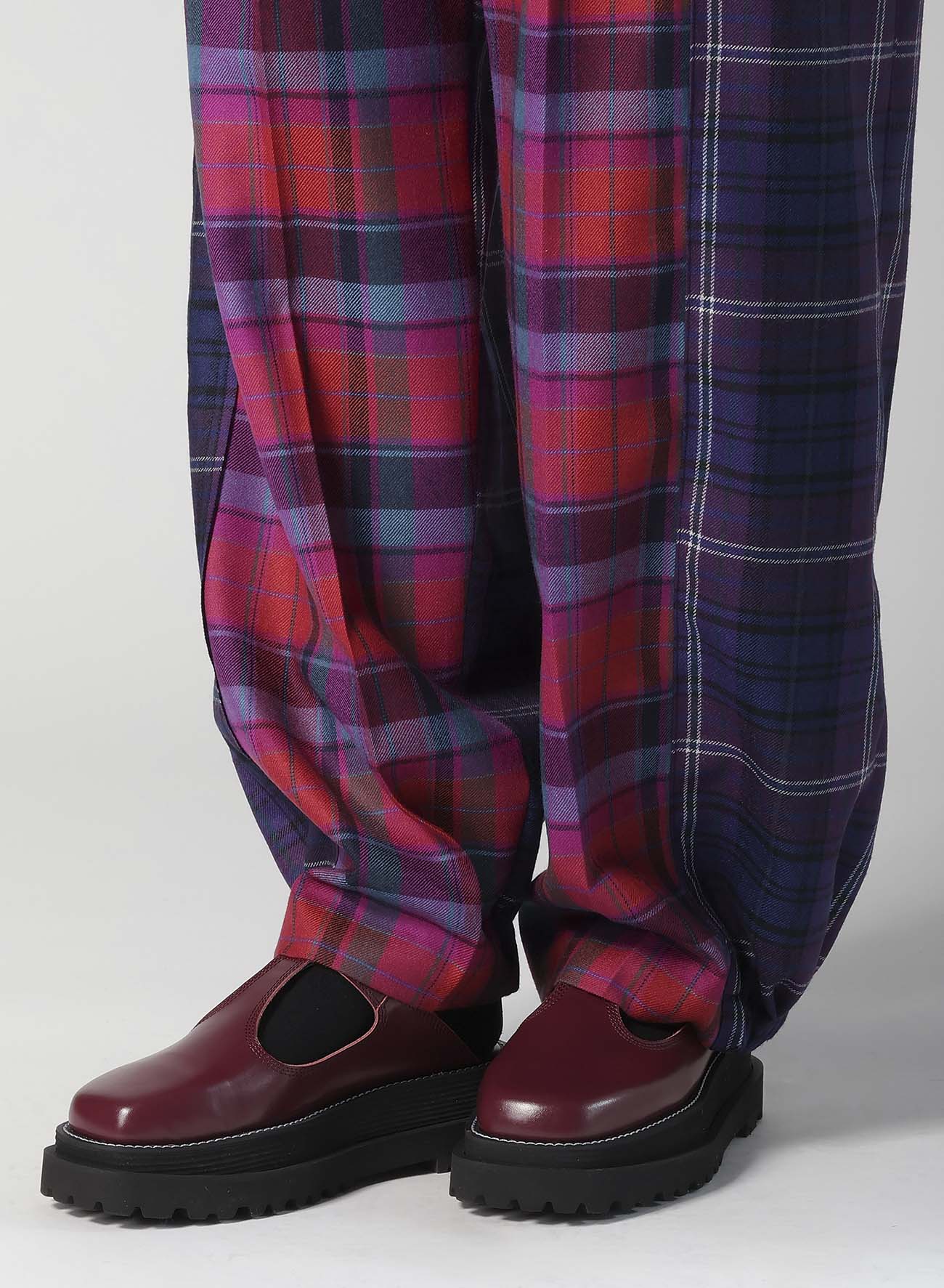 PLAID PANEL PANTS B