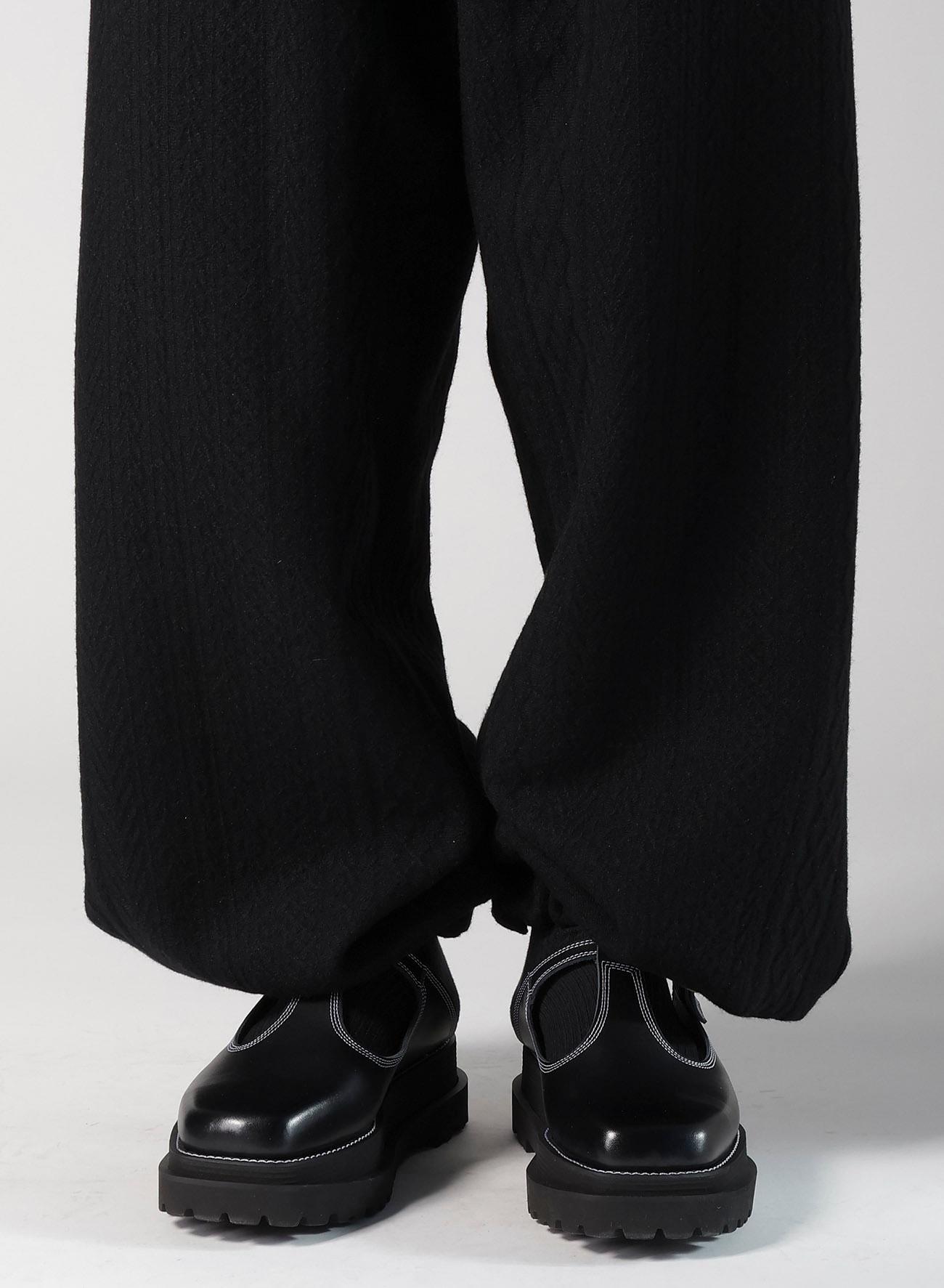 CABLE JQ KNIT ELASTIC WAIST PANTS