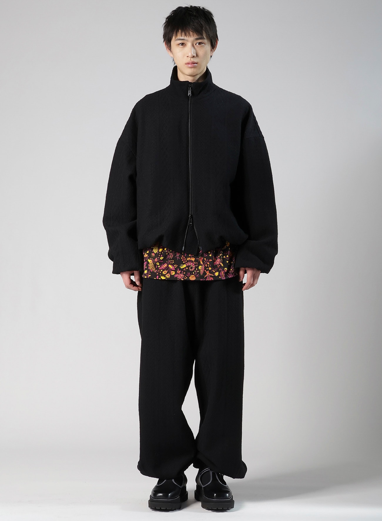 CABLE JQ KNIT ELASTIC WAIST PANTS