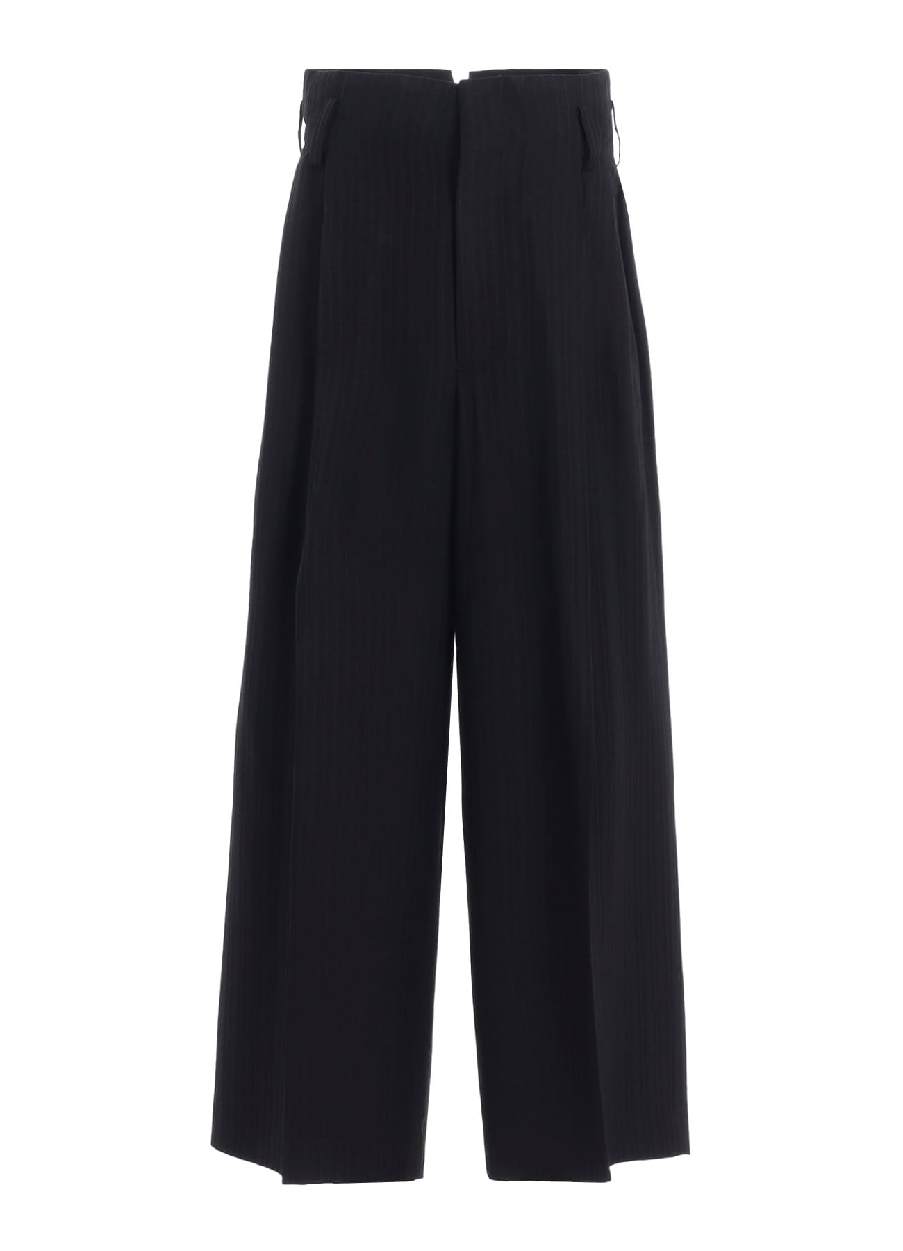 VISCOSE TWEED STRIPE DOUBLE TUCKED PANTS