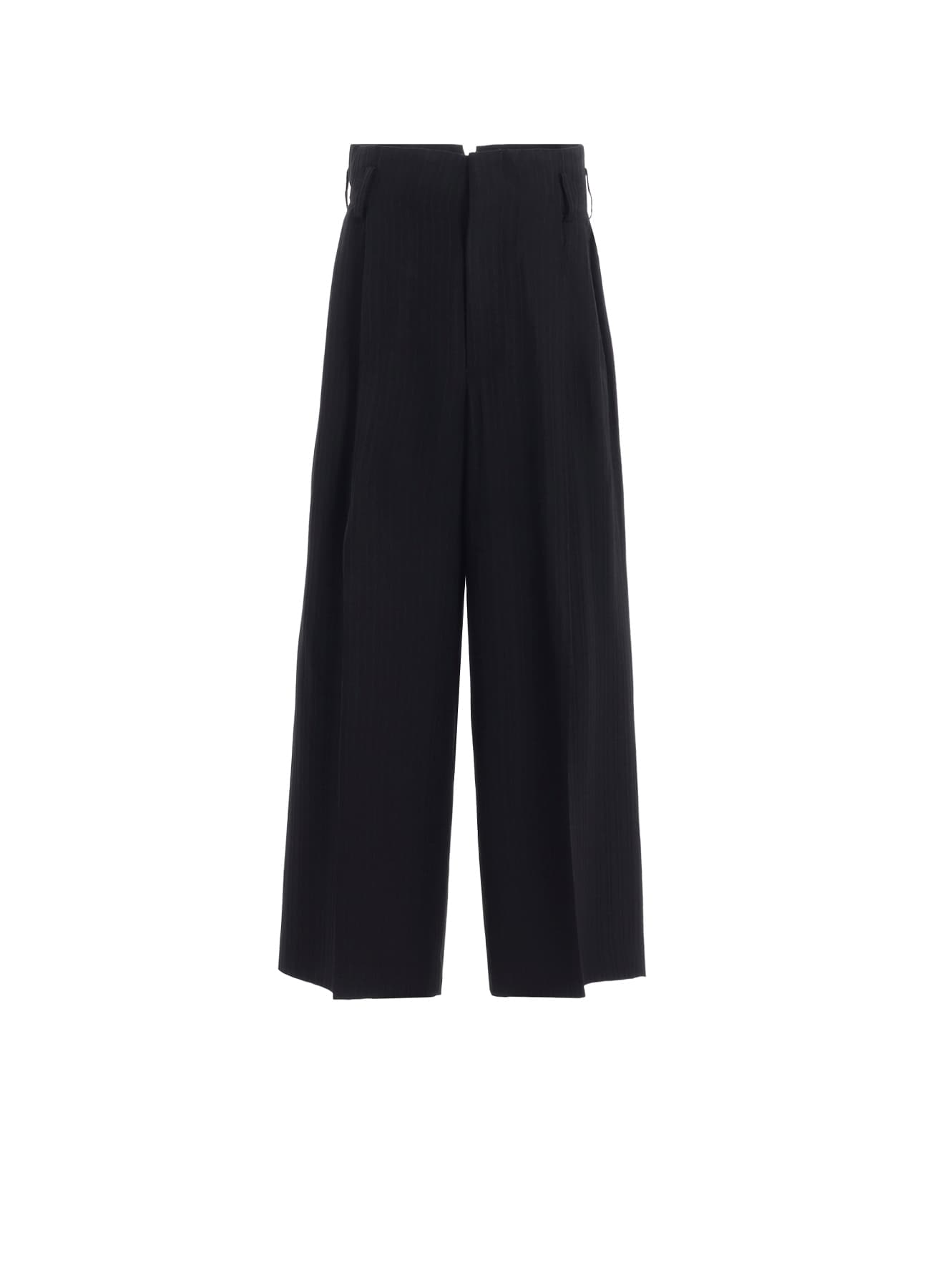VISCOSE TWEED STRIPE DOUBLE TUCKED PANTS