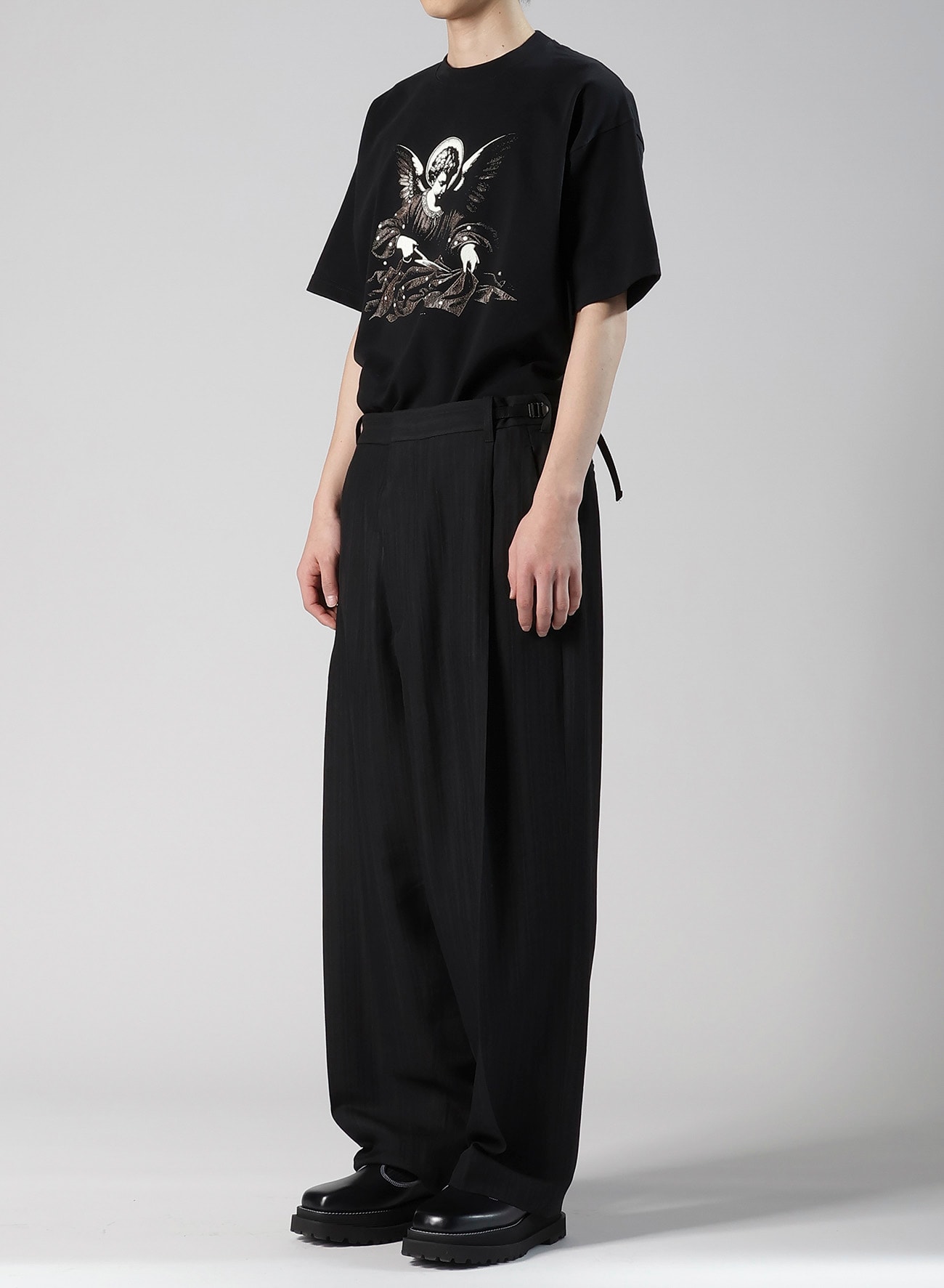 VISCOSE TWEED STRIPE SAROUEL PANTS