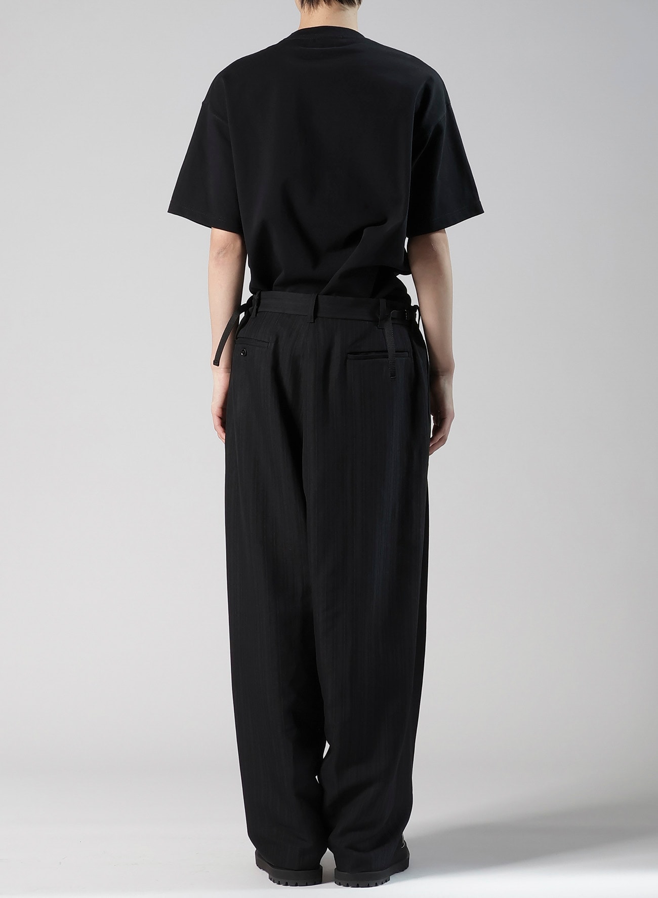 VISCOSE TWEED STRIPE SAROUEL PANTS