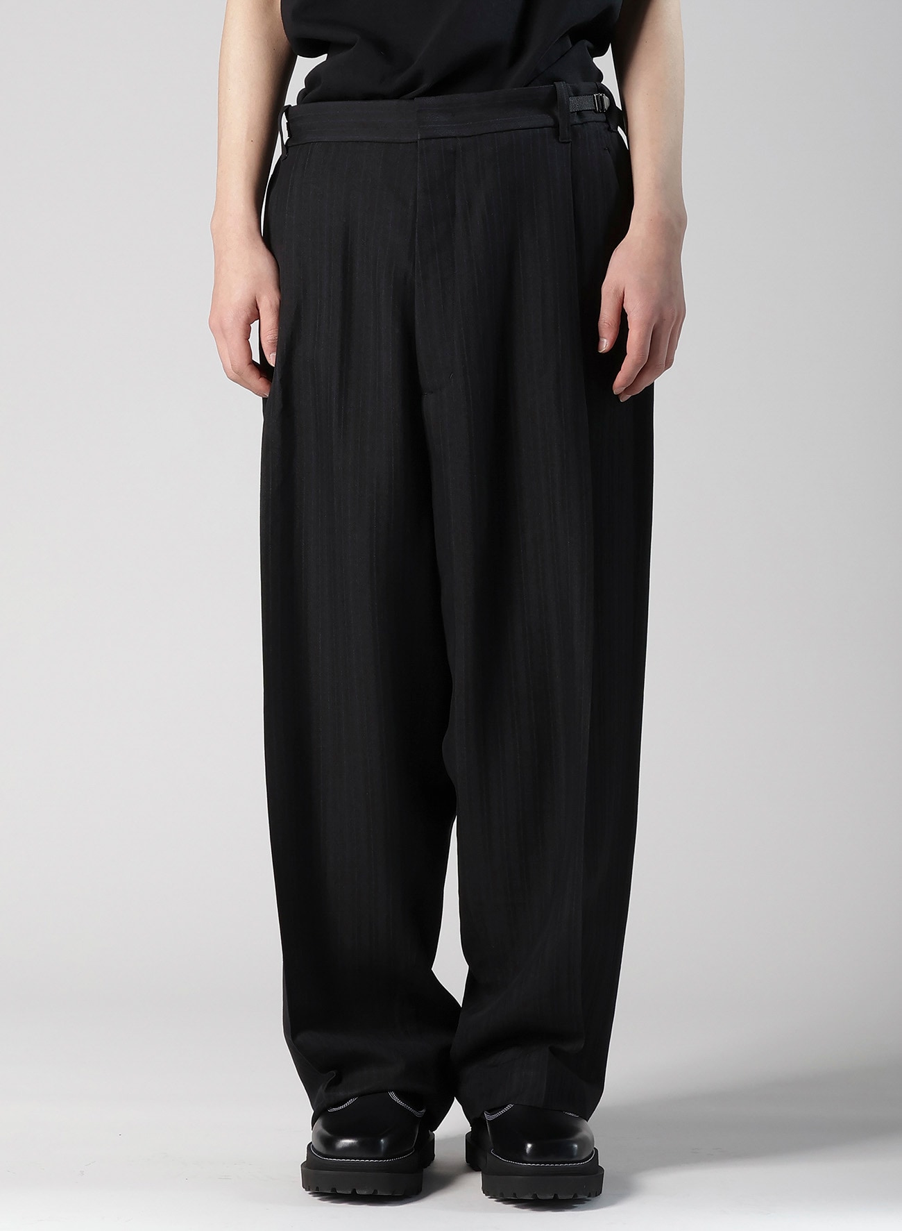 VISCOSE TWEED STRIPE SAROUEL PANTS