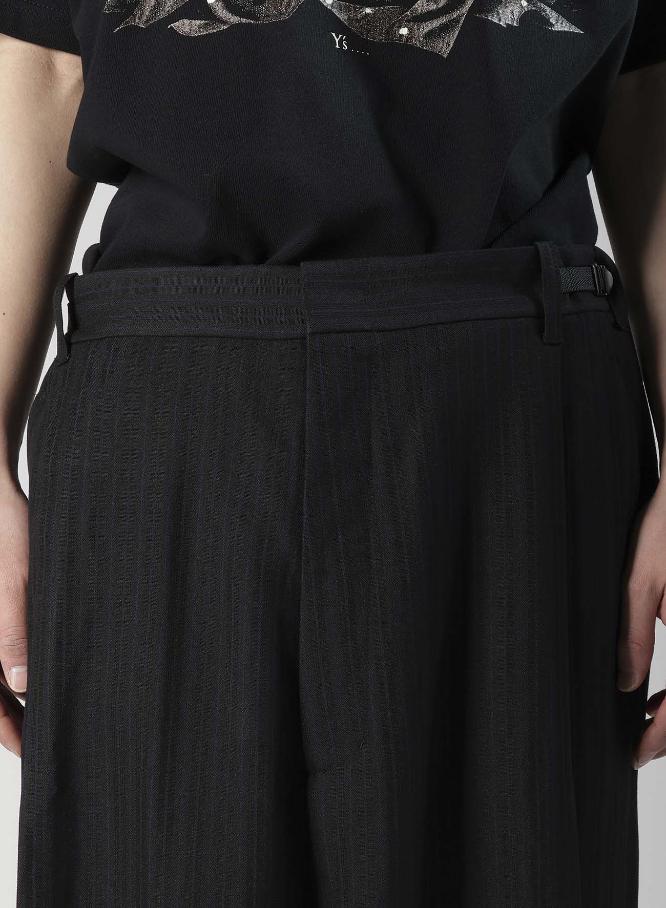 VISCOSE TWEED STRIPE SAROUEL PANTS