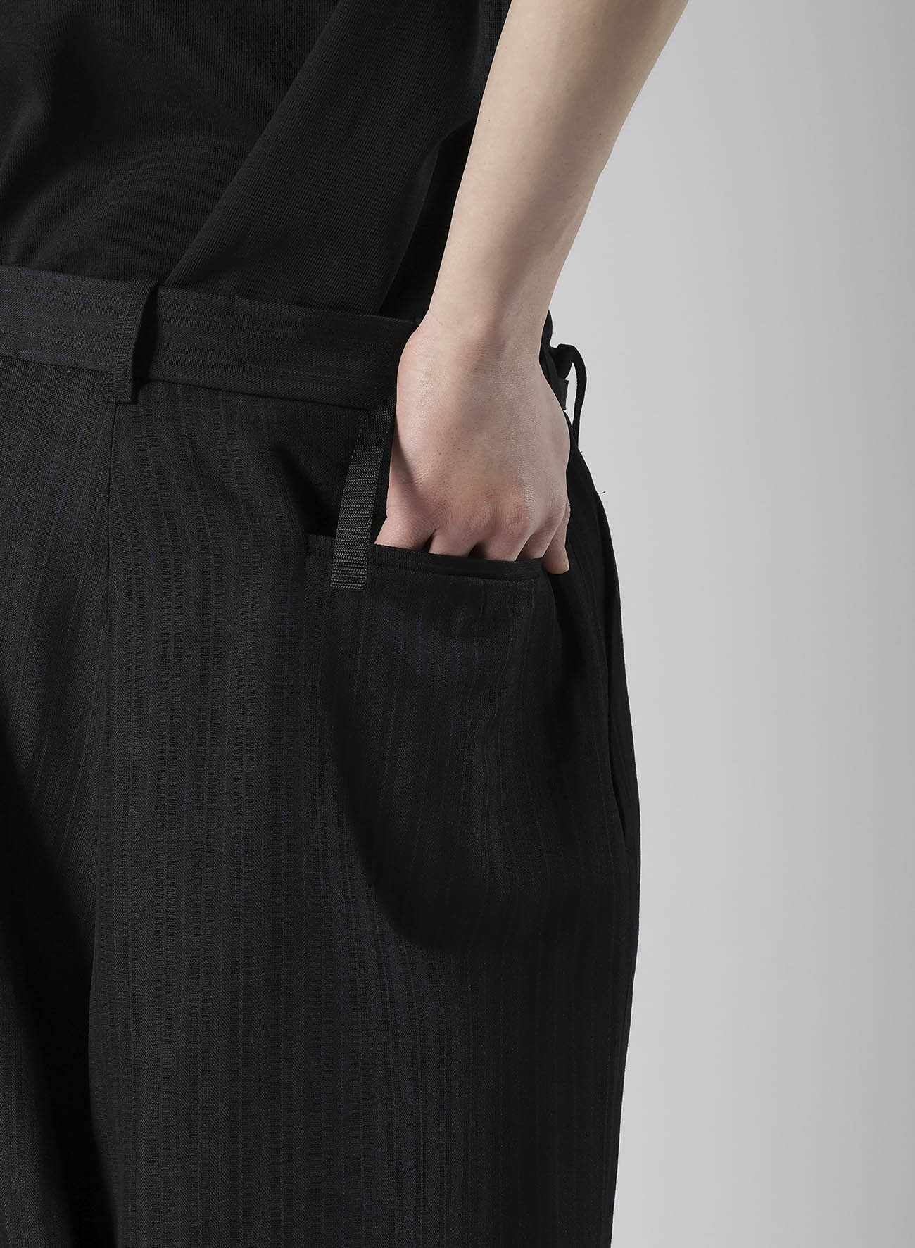 VISCOSE TWEED STRIPE SAROUEL PANTS