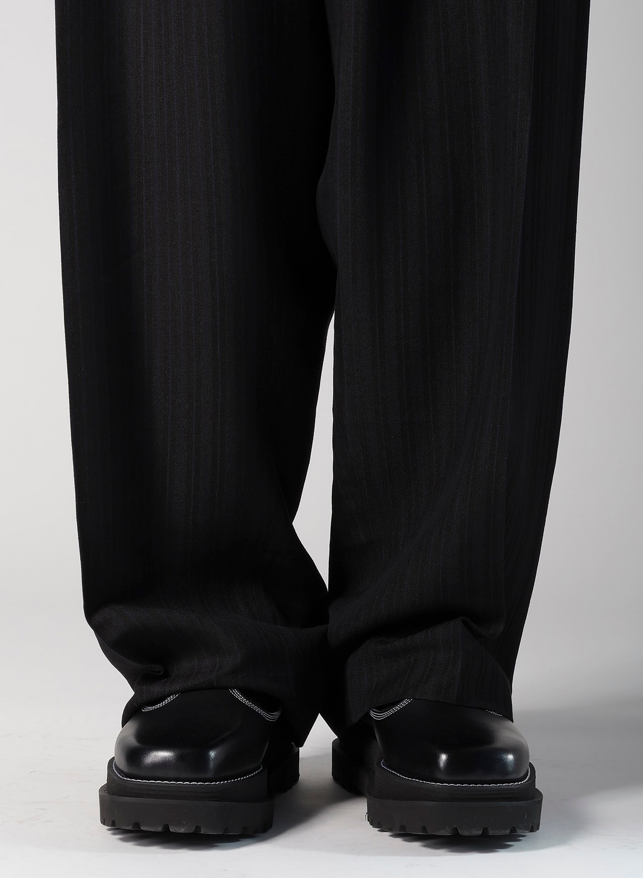 VISCOSE TWEED STRIPE SAROUEL PANTS