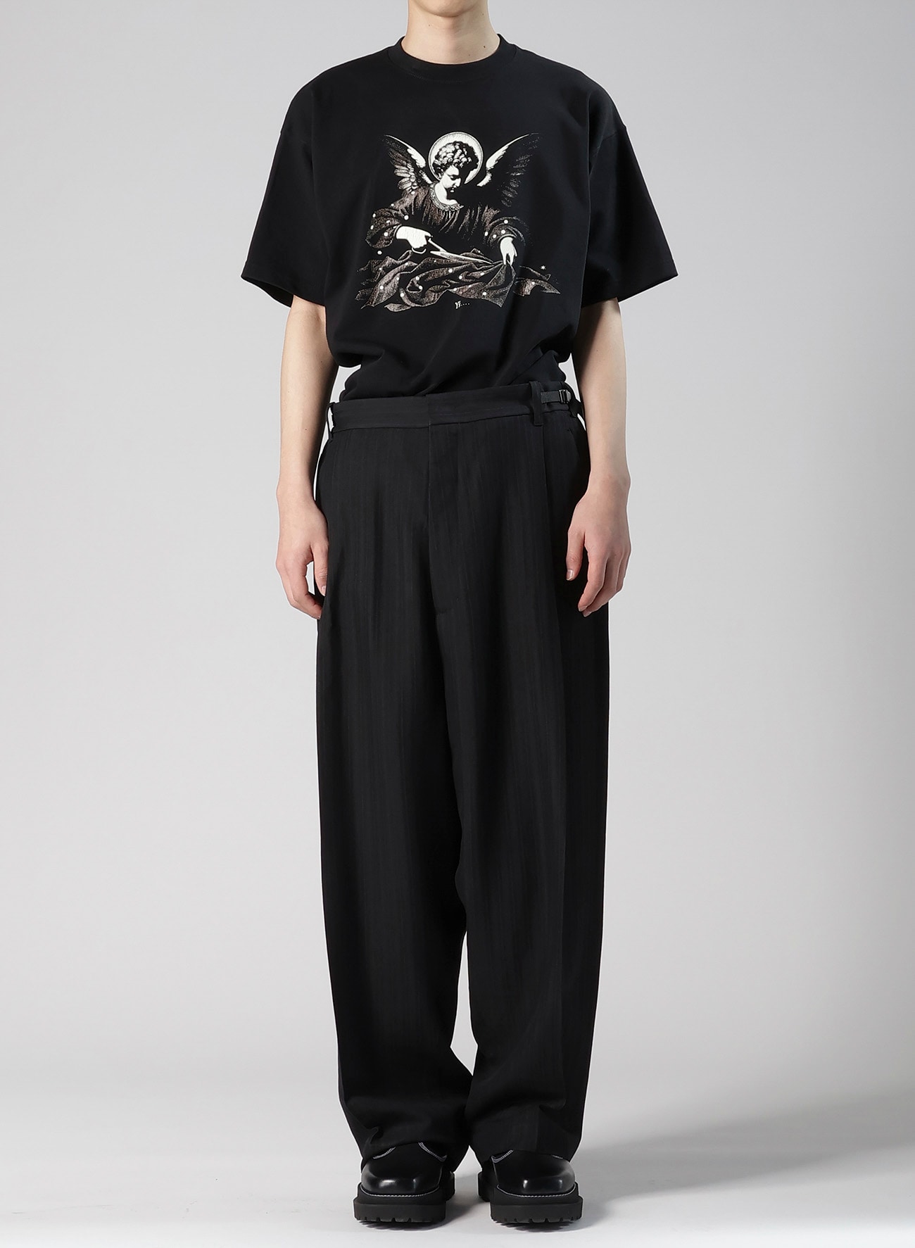 VISCOSE TWEED STRIPE SAROUEL PANTS