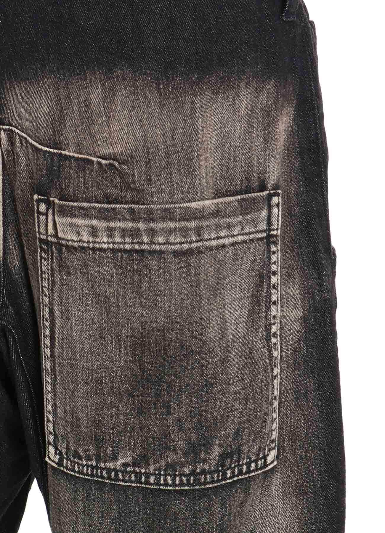 SPOTTED DENIM WIDE PANTS