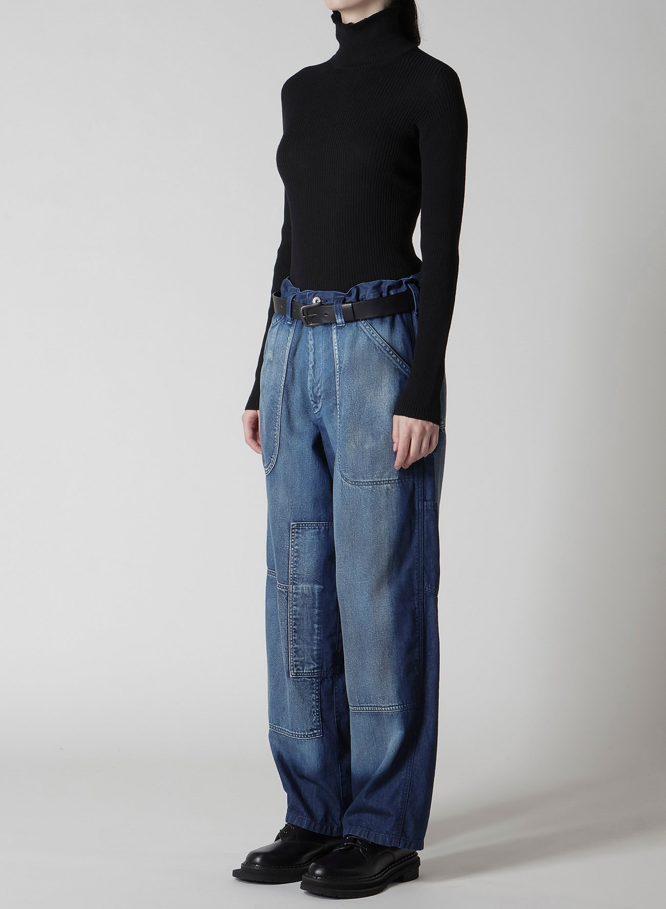 SPOTTED DENIM WORK PANTS
