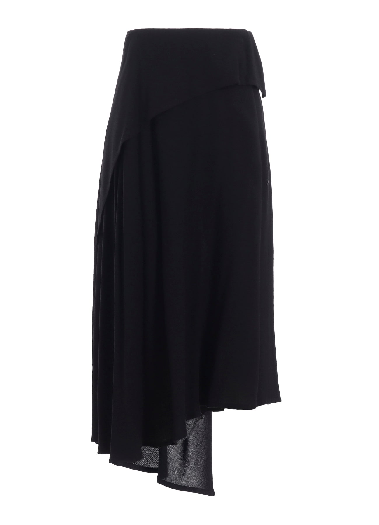 W/RY WASHER PROCESSED GAUZE ASYMMETRIC SKIRT