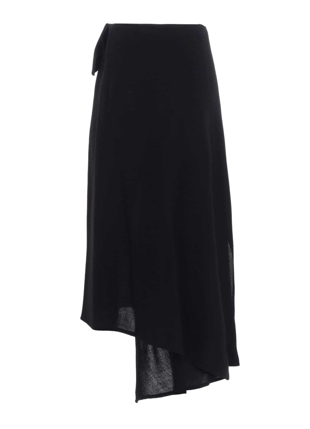 W/RY WASHER PROCESSED GAUZE ASYMMETRIC SKIRT