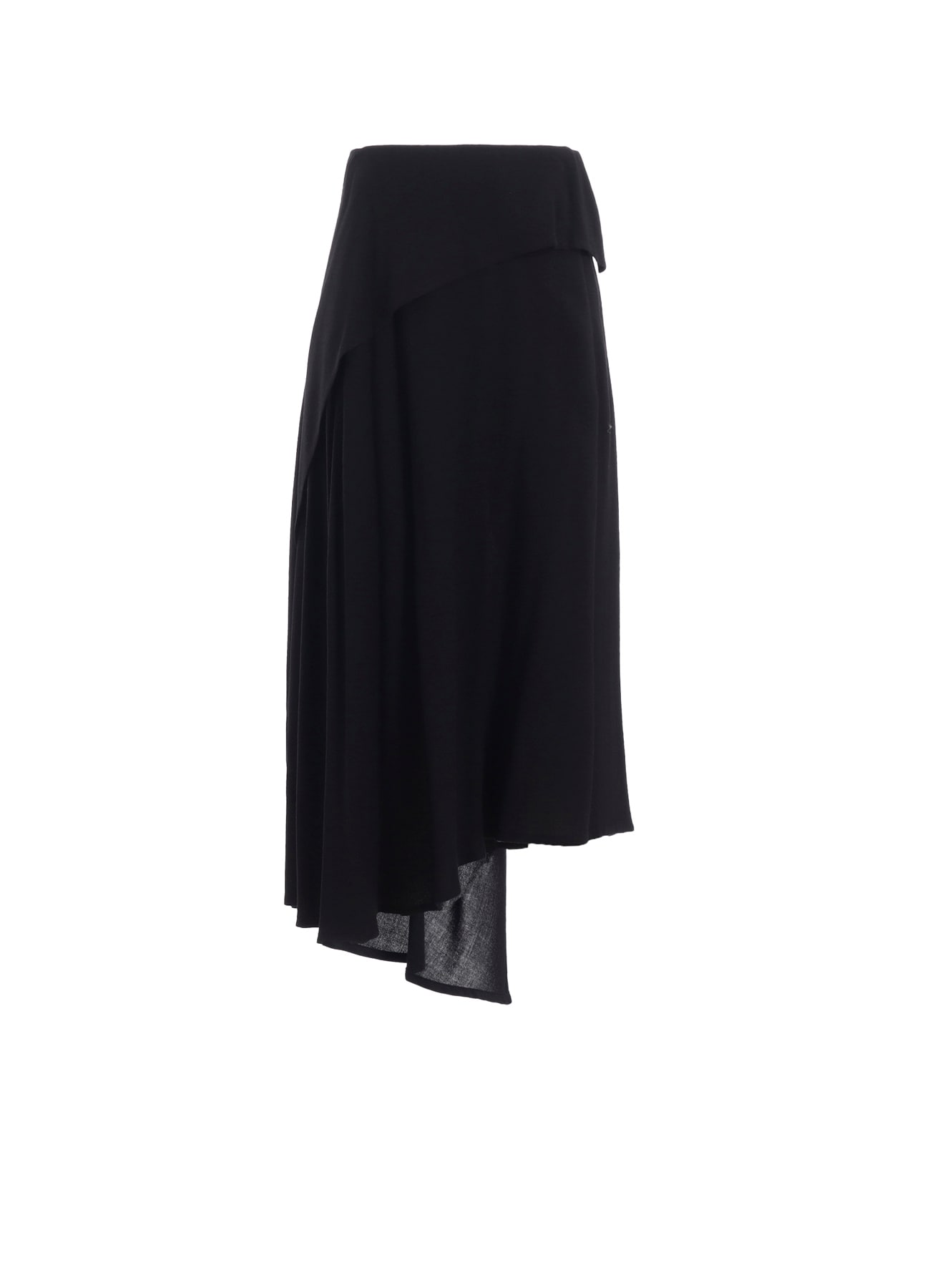 W/RY WASHER PROCESSED GAUZE ASYMMETRIC SKIRT