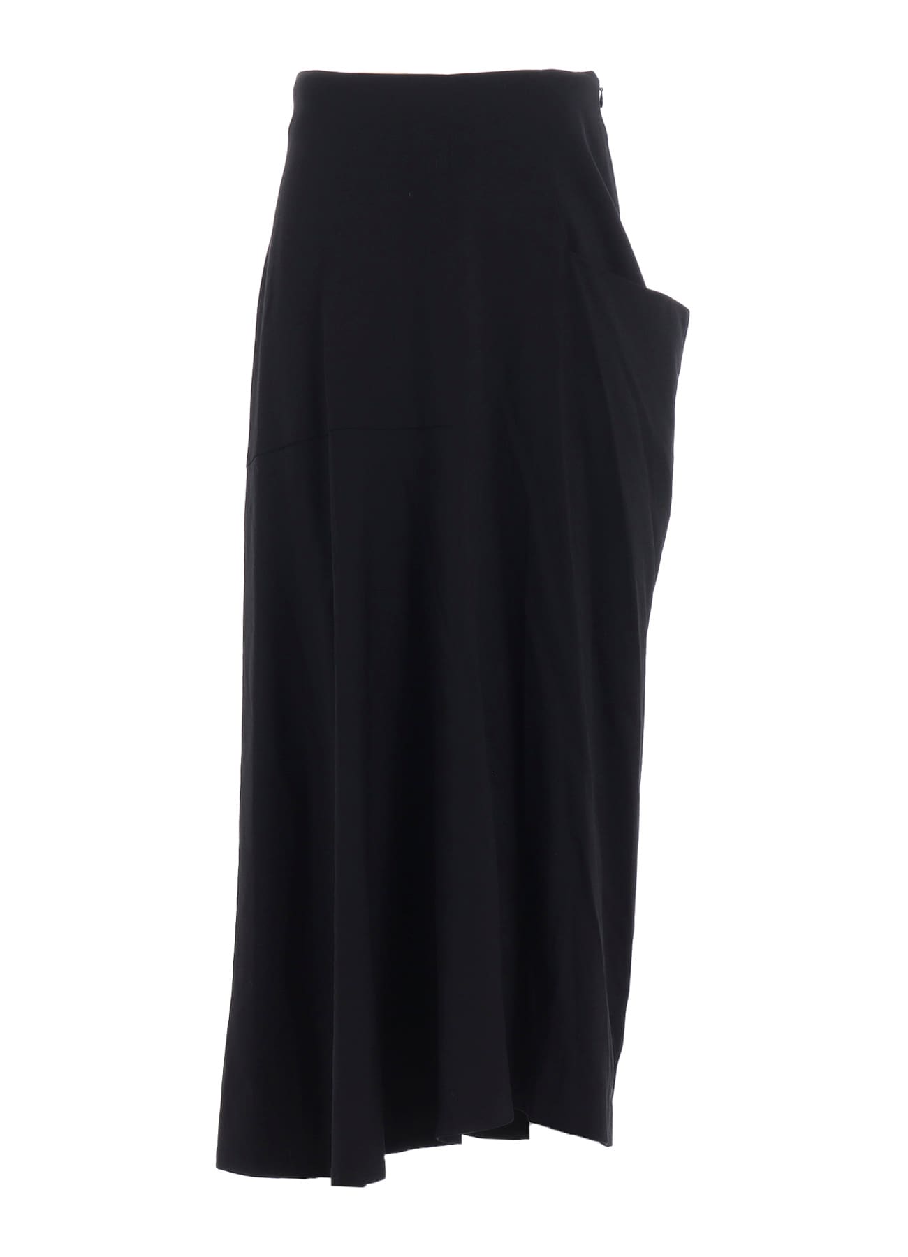 WOOL BREND TWILL DRAPE SKIRT