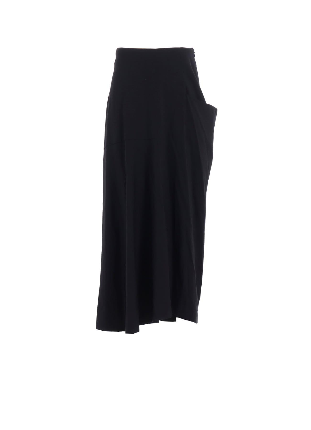 WOOL BREND TWILL DRAPE SKIRT