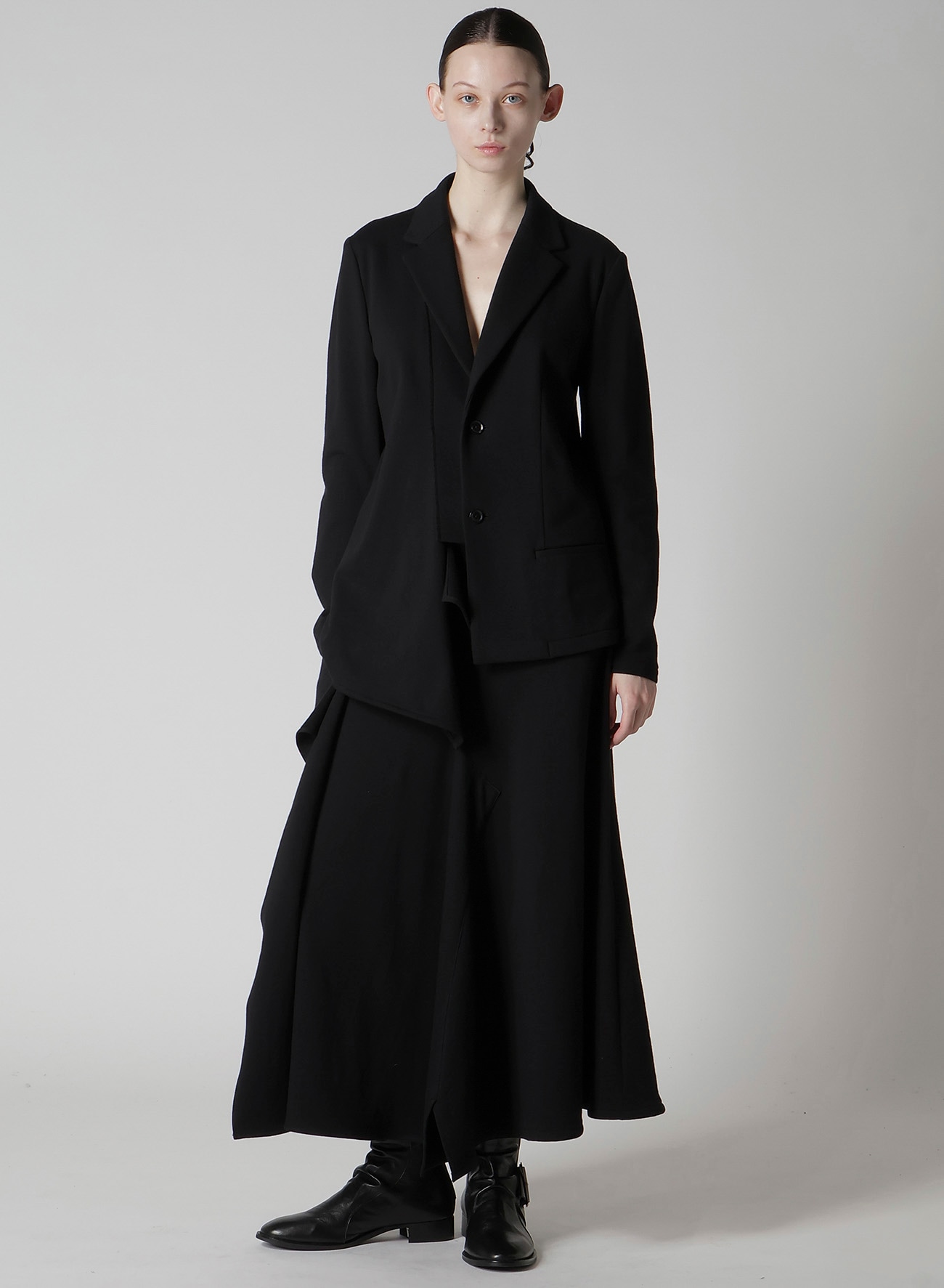 【美品】Y’s　ヨウジヤマモト　変形スカート　アシンメトリー　異素材ドッキング 美品】Y's ヨウジヤマモト 変形スカート アシンメトリー 異素材