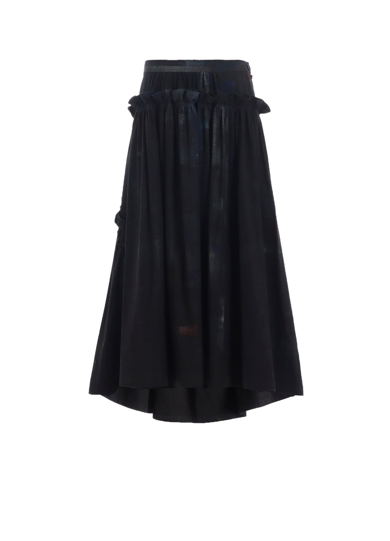 6OZ DENIM FRILL GATHERED SKIRT