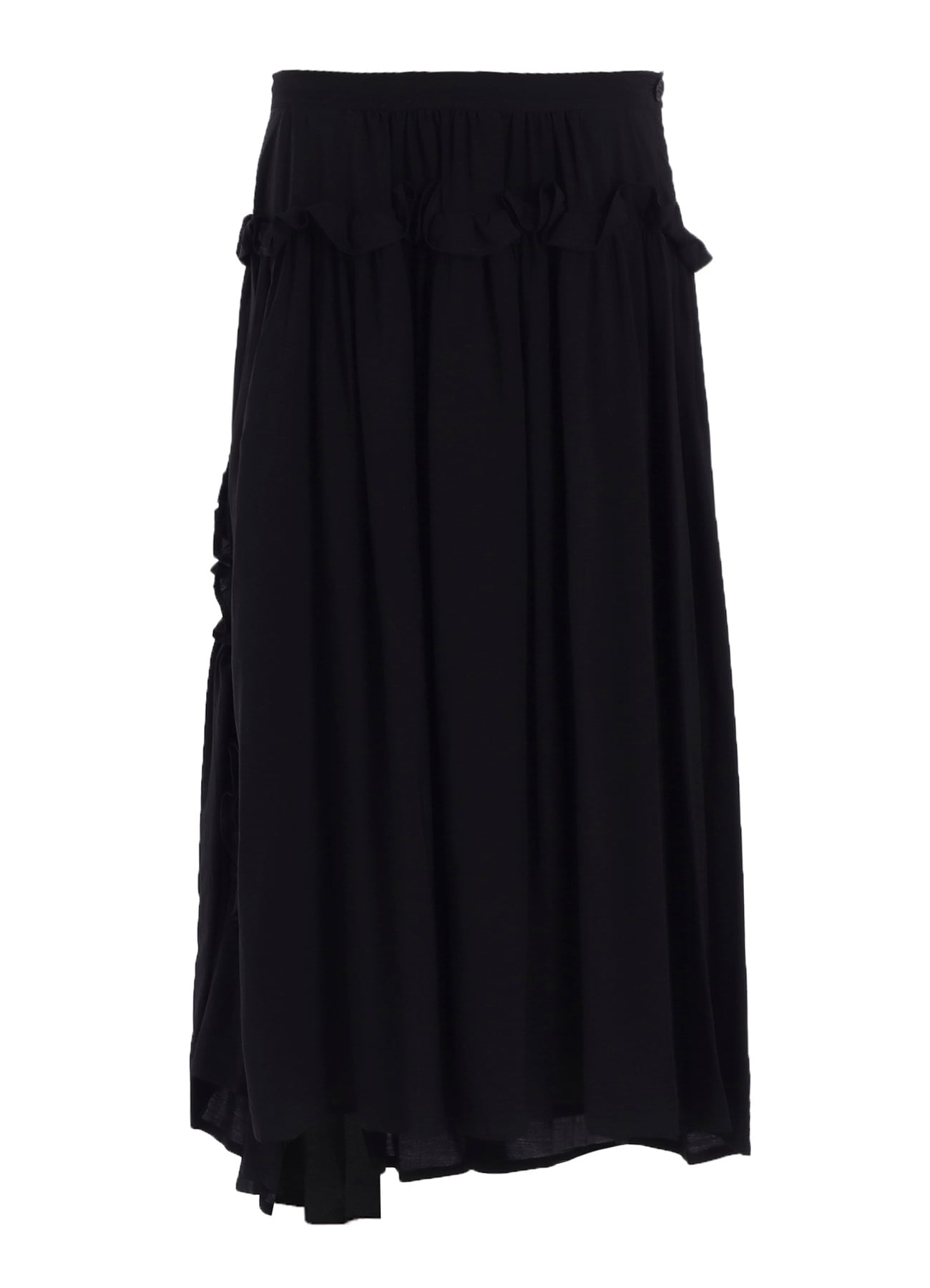 HARD-TWIST SERGE FRILL GATHER SKIRT