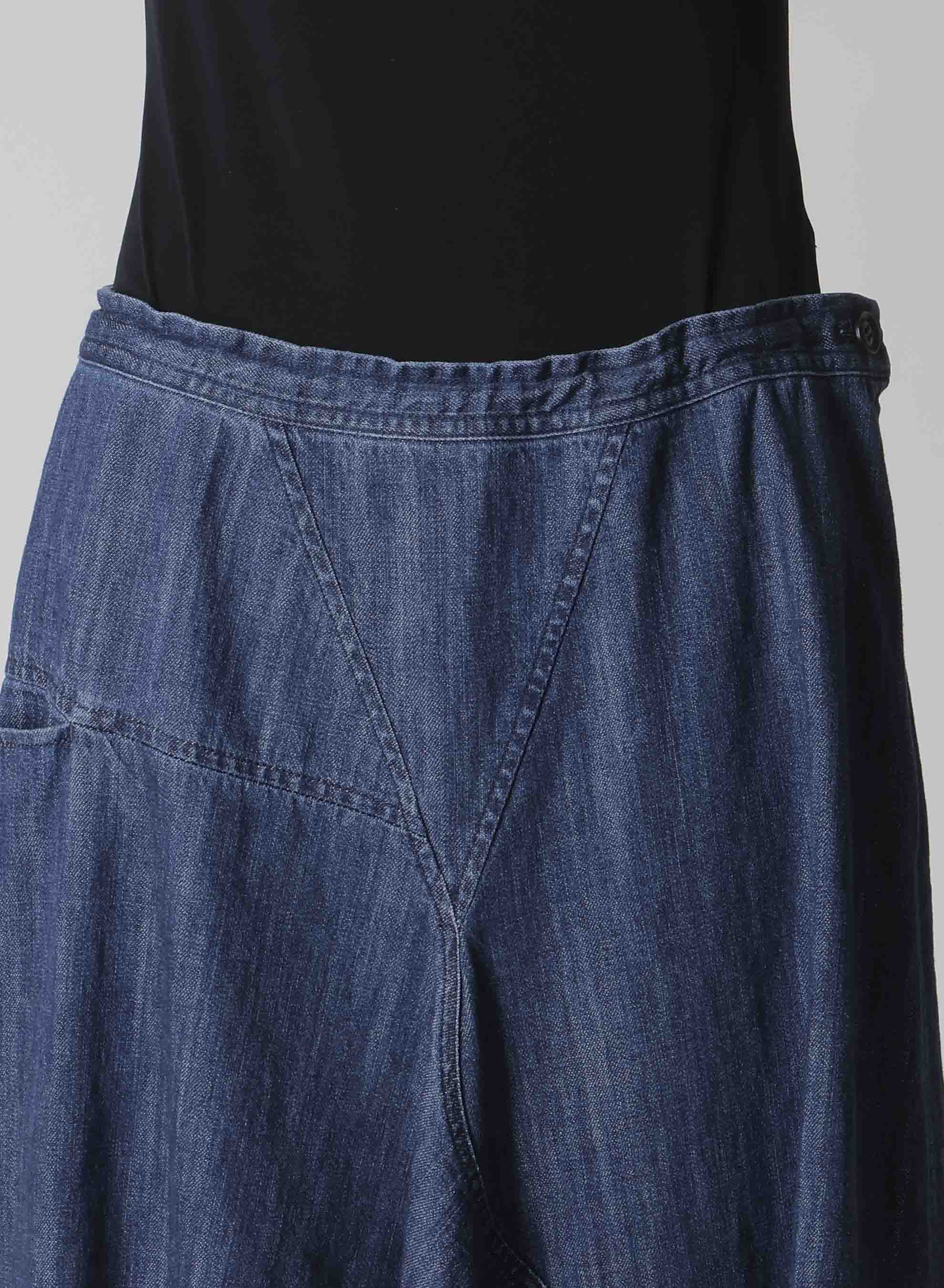8OZ DENIM FRONT TRIANGLE GUSSET SKIRT
