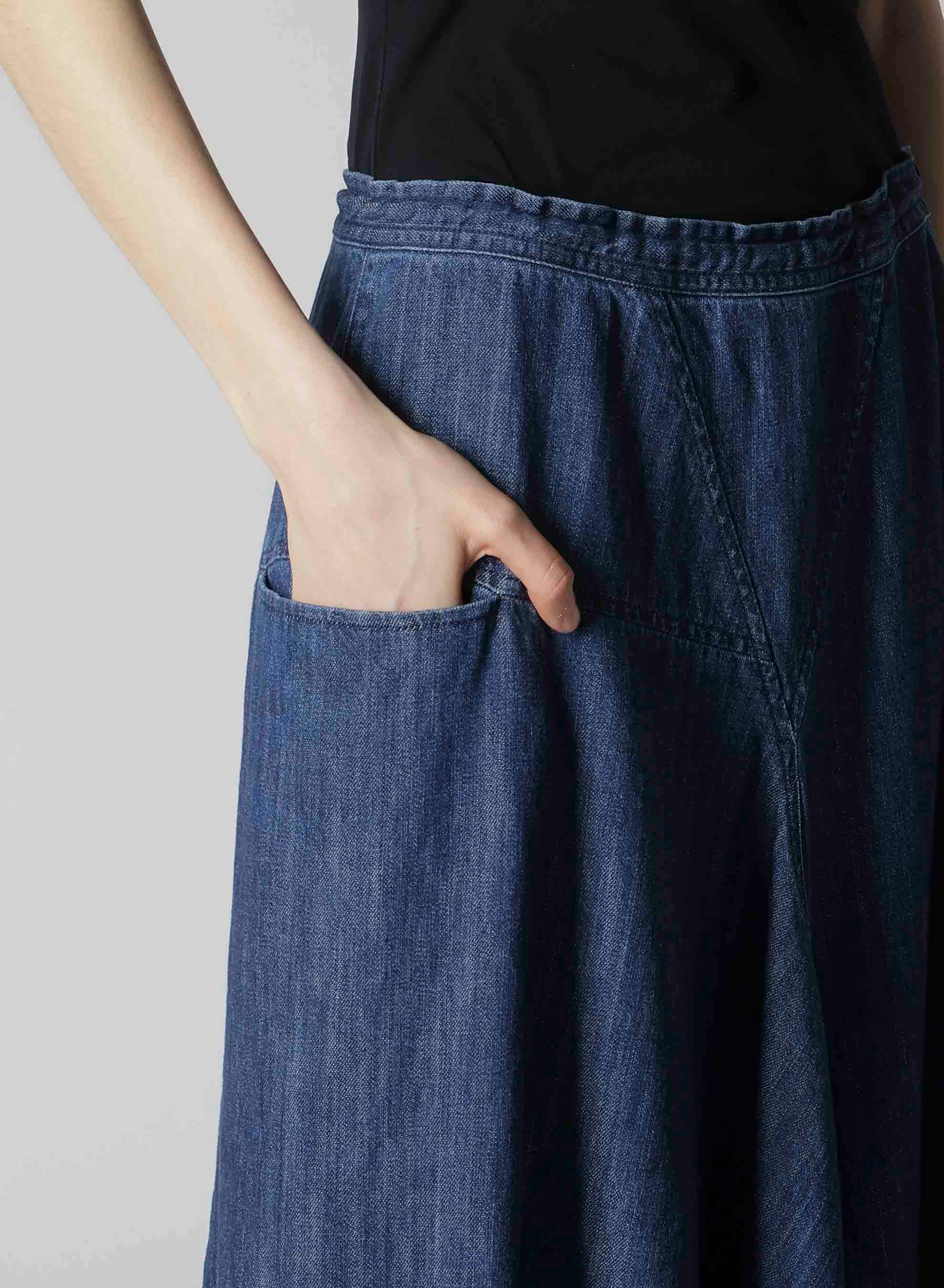 8OZ DENIM FRONT TRIANGLE GUSSET SKIRT