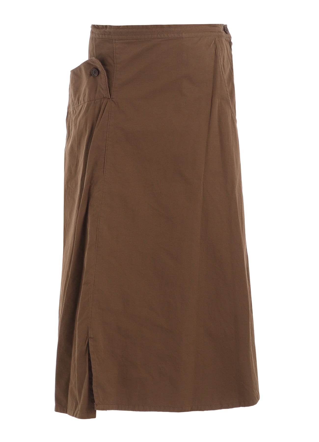 Yohji Yamamoto 変形スカート　ブラウン 90s頃 COTTON TWILL GARMENT DYE RIGHT BIG BELT SKIRT(XS Beige): Y's｜THE