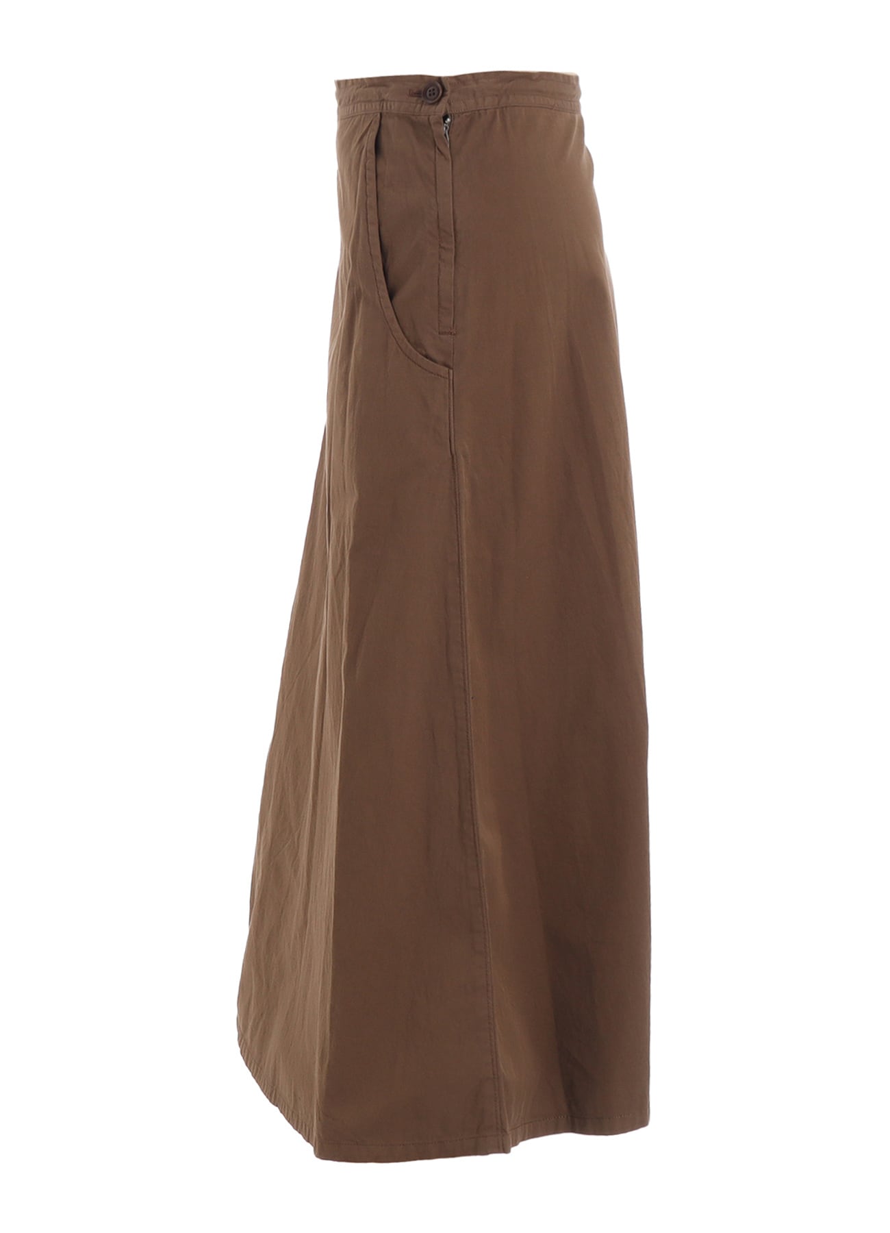 COTTON TWILL GARMENT DYE RIGHT BIG BELT SKIRT(XS Beige): Y's｜THE