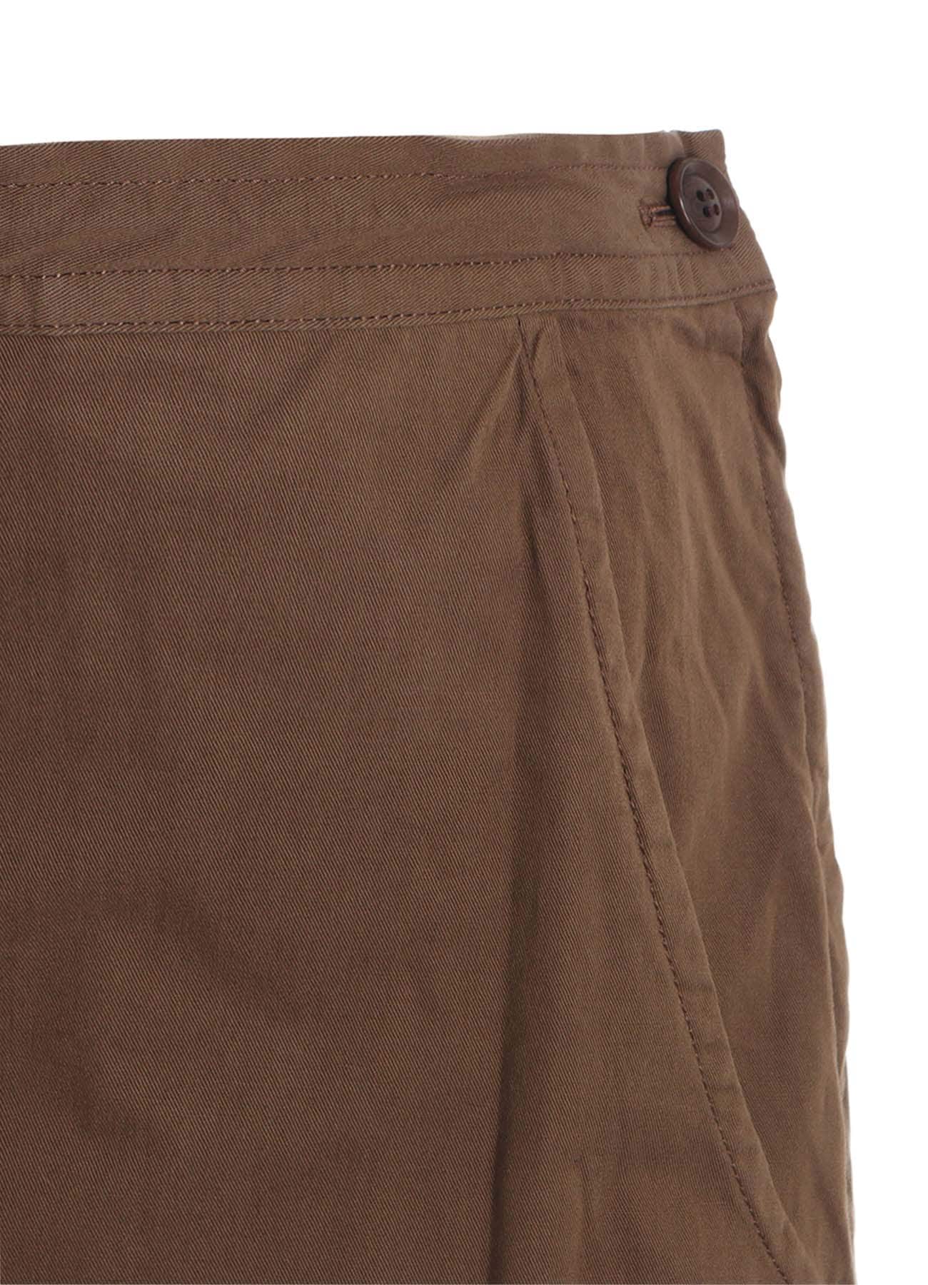 COTTON TWILL GARMENT DYE RIGHT BIG BELT SKIRT