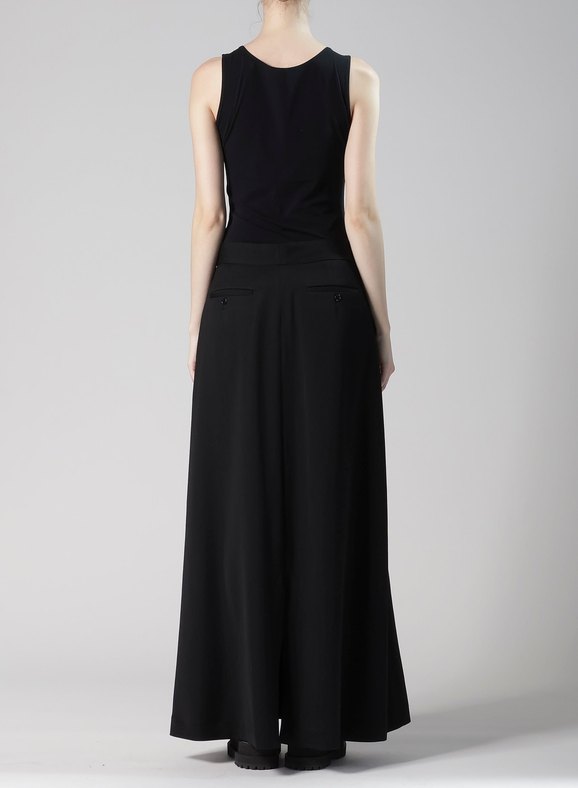 WOOL GABARDINE LINE SKIRT