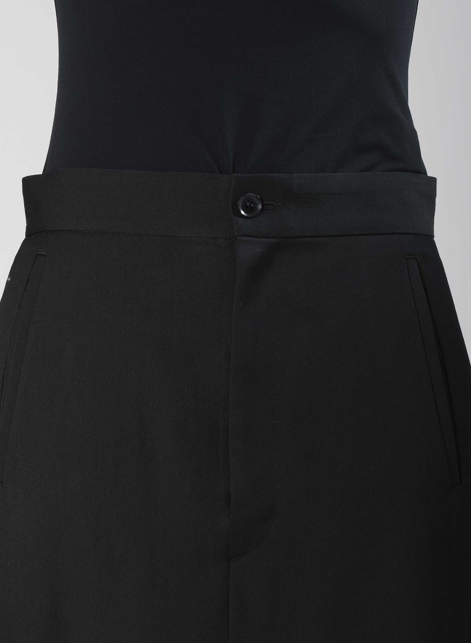 WOOL GABARDINE LINE SKIRT