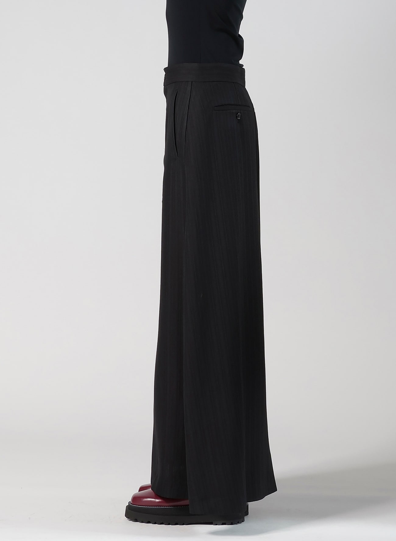 VISCOSE TWEED STRIPE A LINE SKIRT