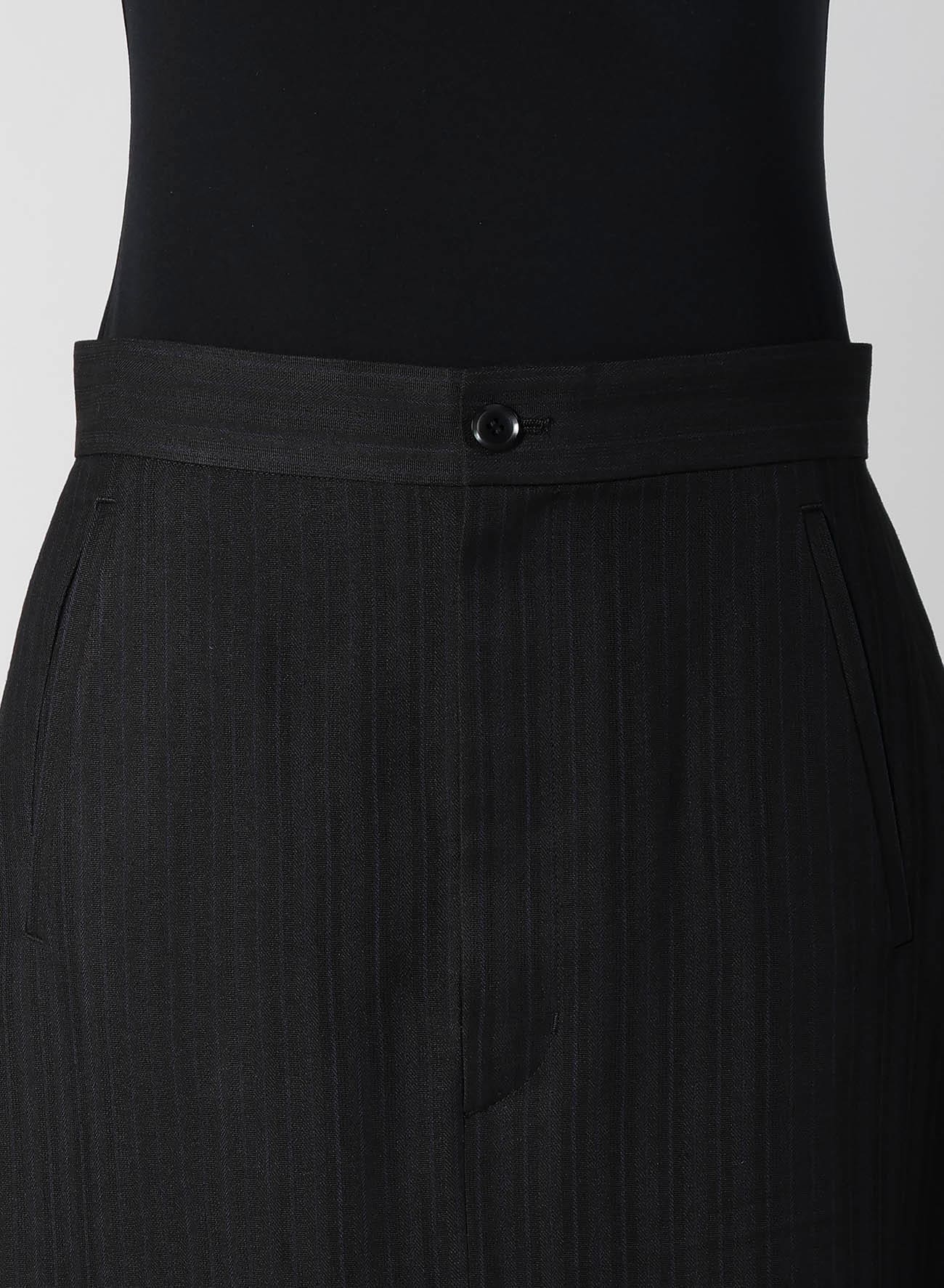 VISCOSE TWEED STRIPE A LINE SKIRT