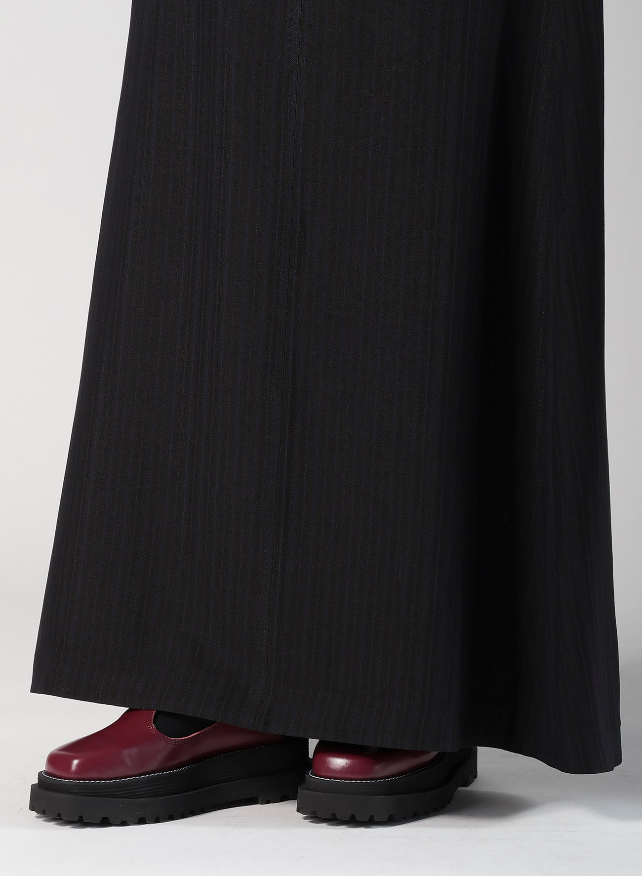 VISCOSE TWEED STRIPE A LINE SKIRT