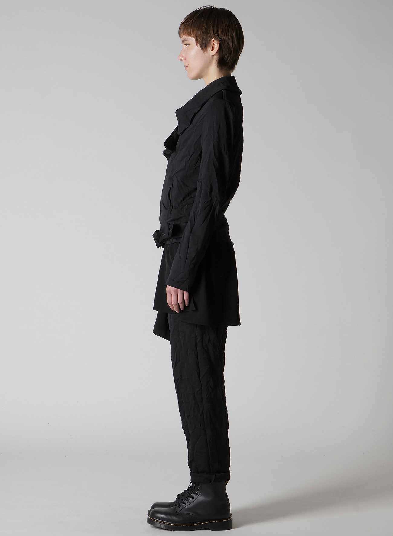 WRINKLE-EFFECT MOTO JACKET