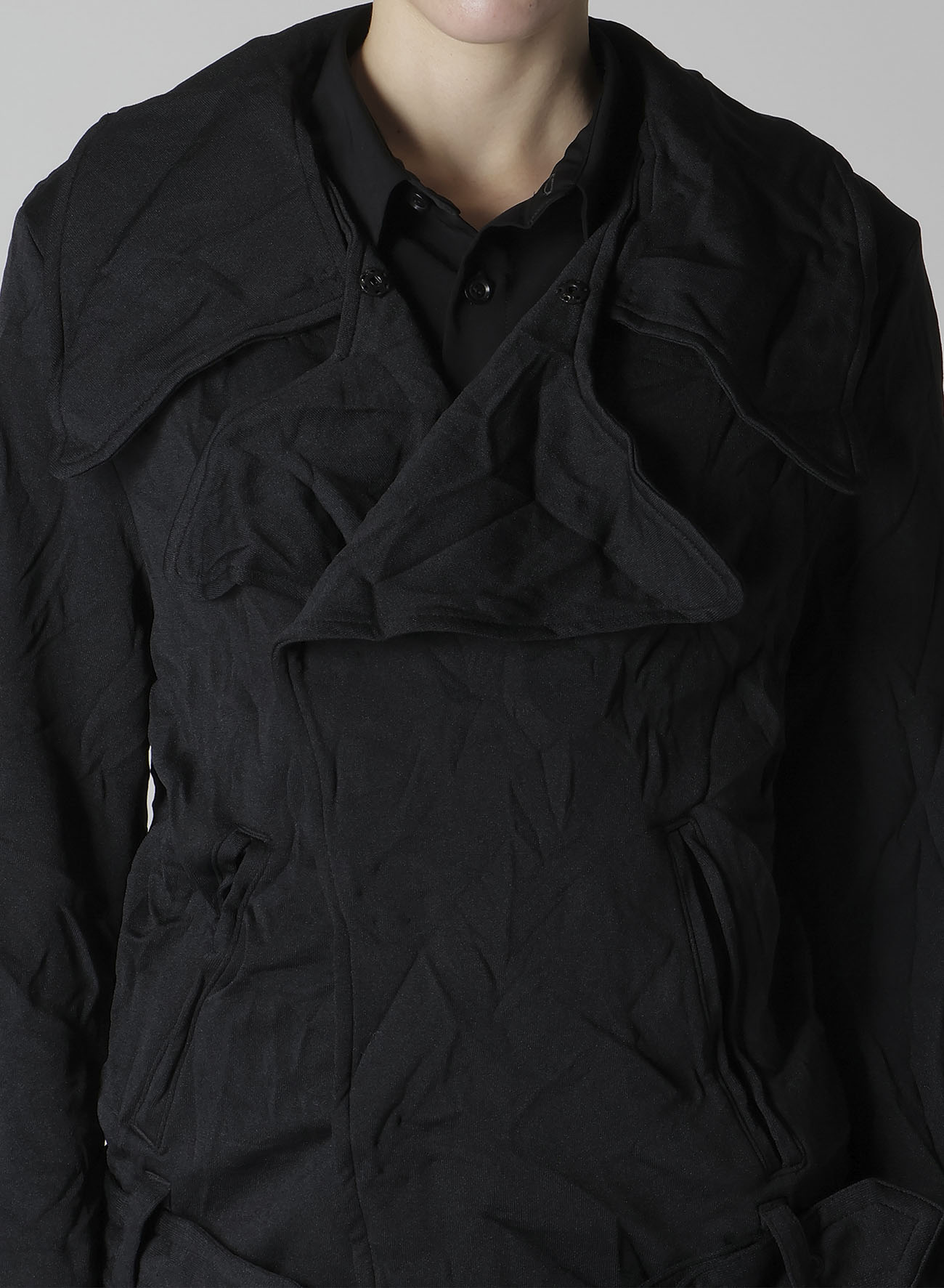 WRINKLE-EFFECT MOTO JACKET