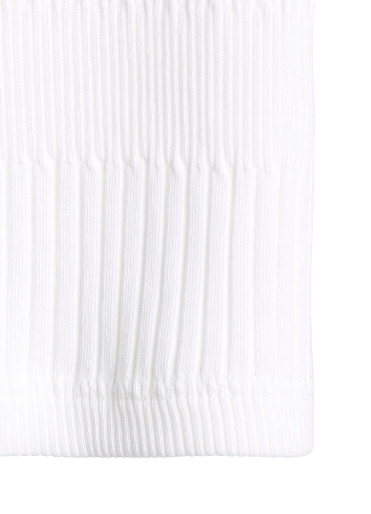 RANDOM RIB STRIPE ROUND NECK ASYMMETERIC T