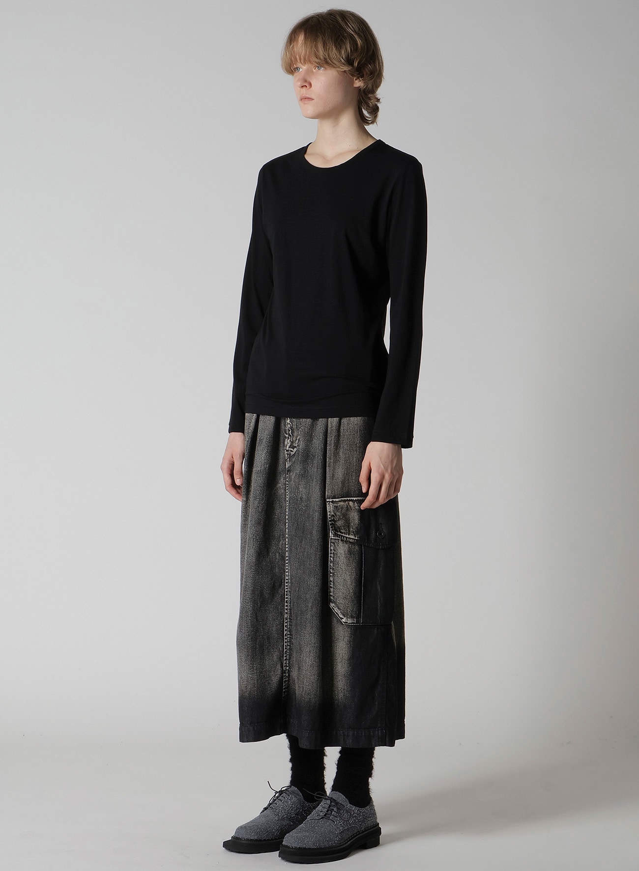 SOFT JERSEY ROUND NECK LONG T