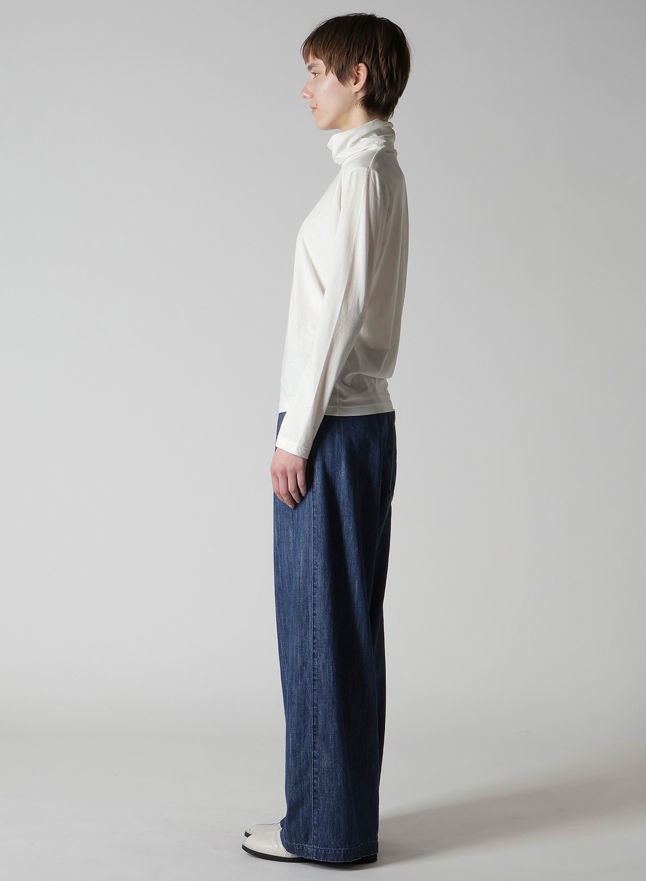 SOFT JERSEY HIGH NECK LONG T