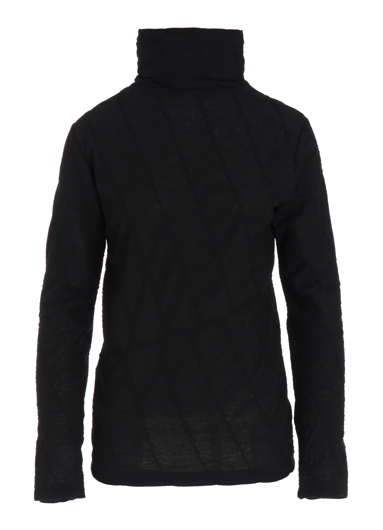 TUCKED DIAGONAL CABLE JQ HIGH NECK LONG T