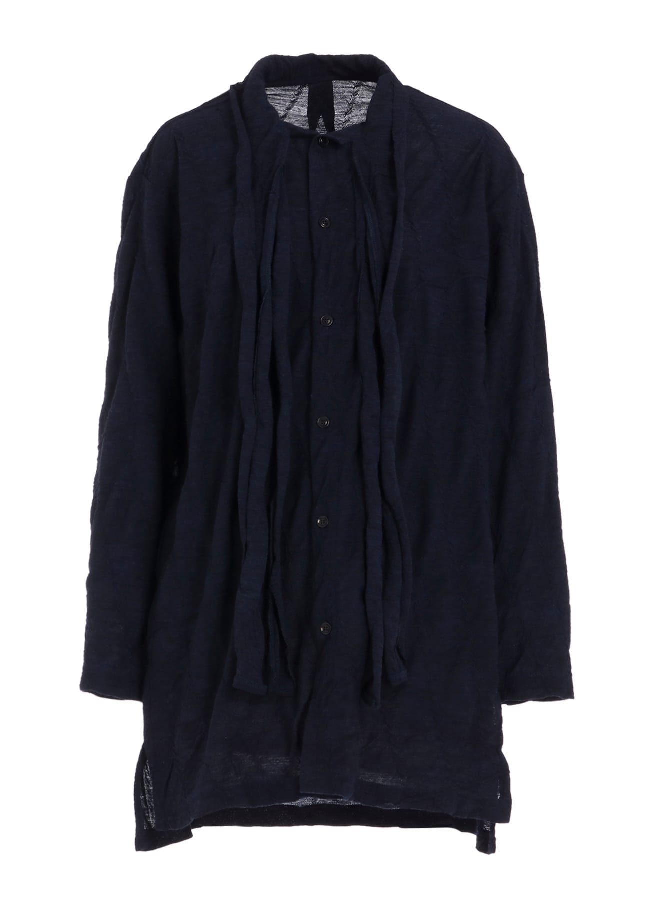 DIAGONAL CABLE JQ BOW TIE BLOUSE T