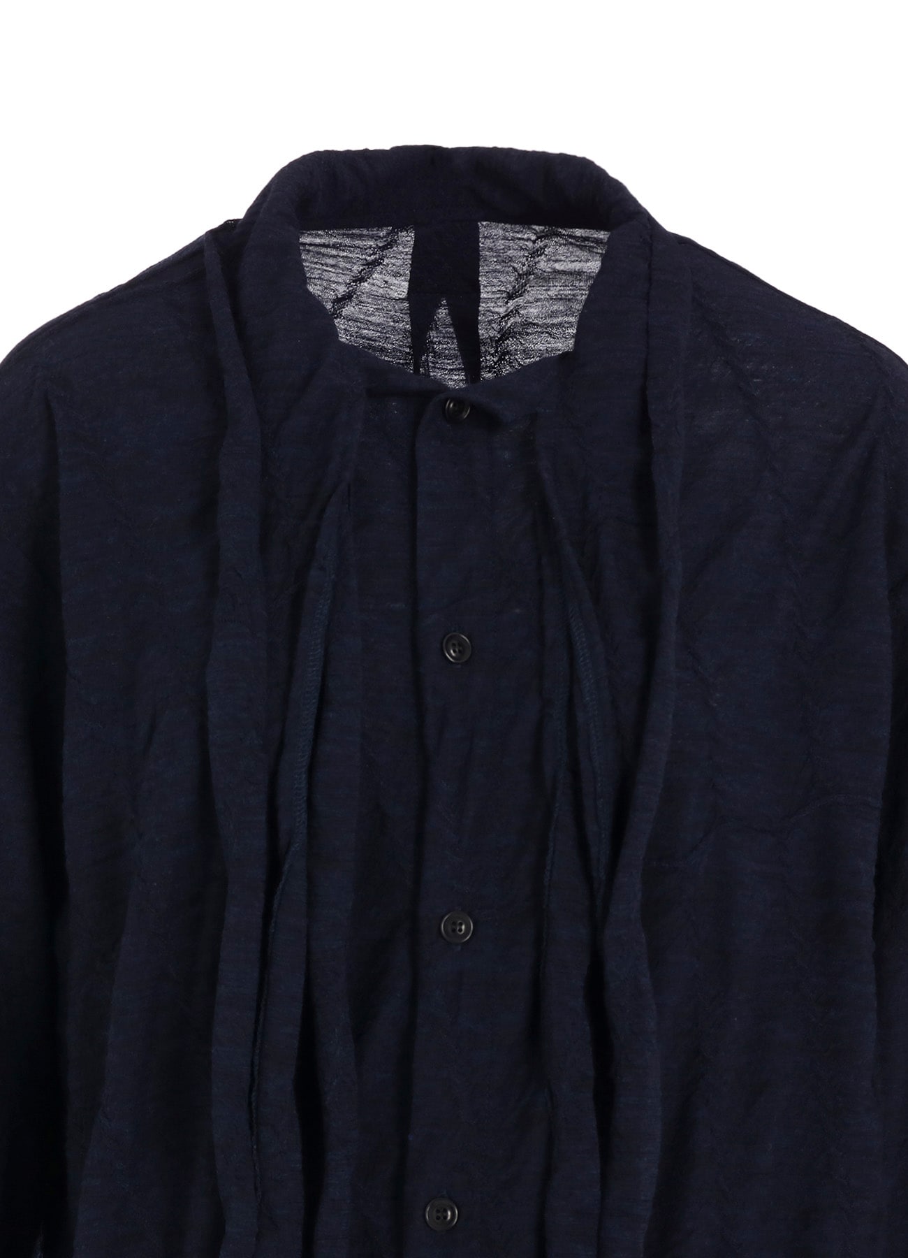 DIAGONAL CABLE JQ BOW TIE BLOUSE T