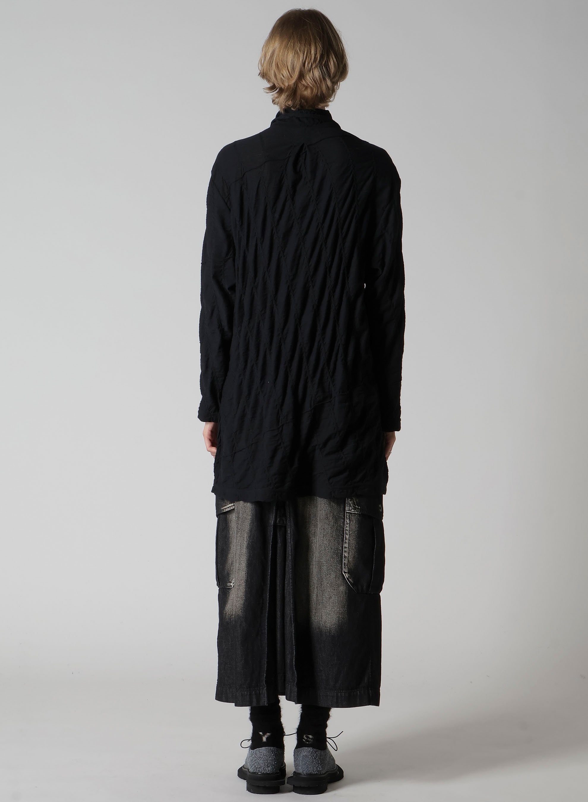 DIAGONAL CABLE JQ BOW TIE BLOUSE T