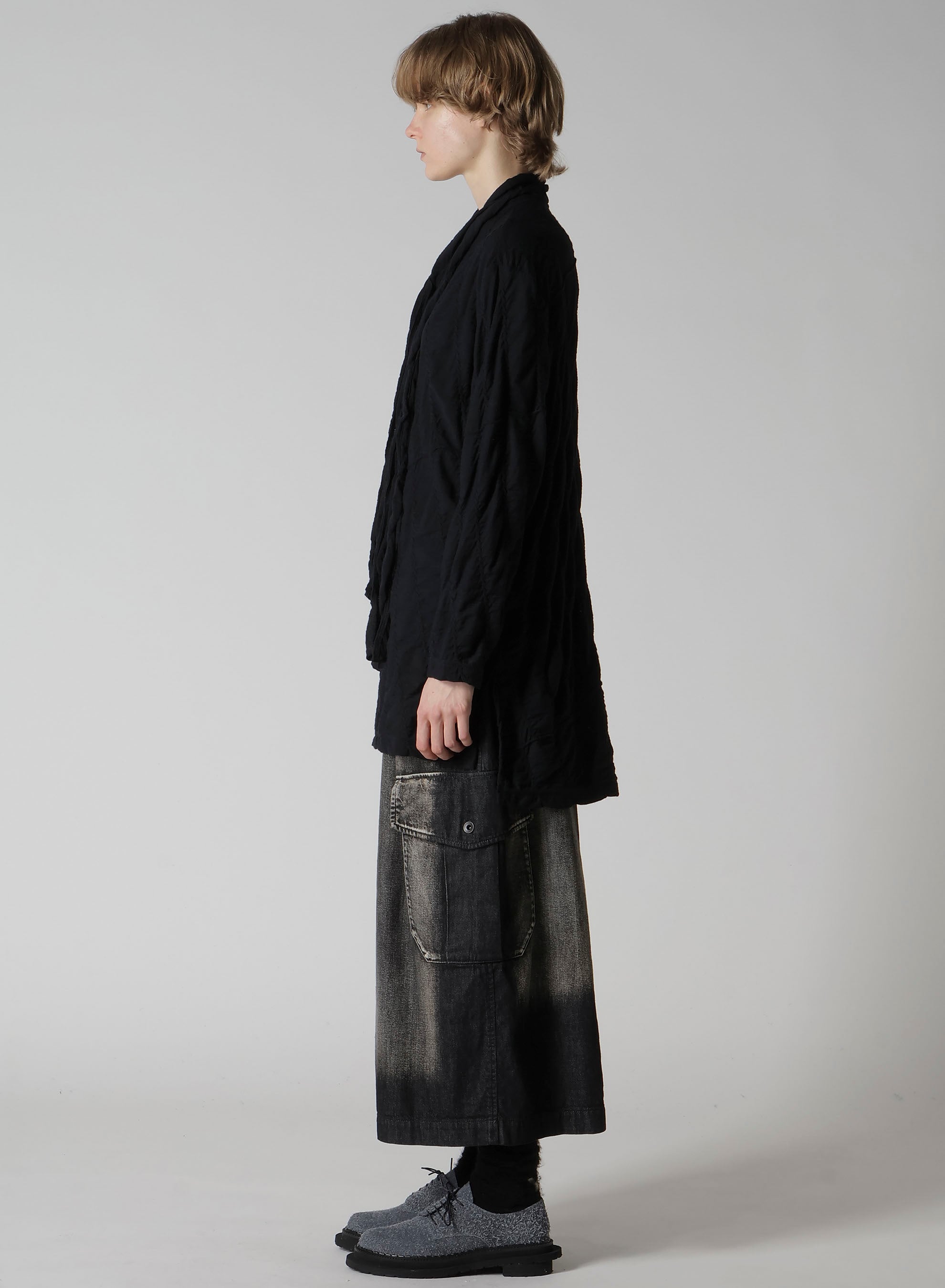 DIAGONAL CABLE JQ BOW TIE BLOUSE T