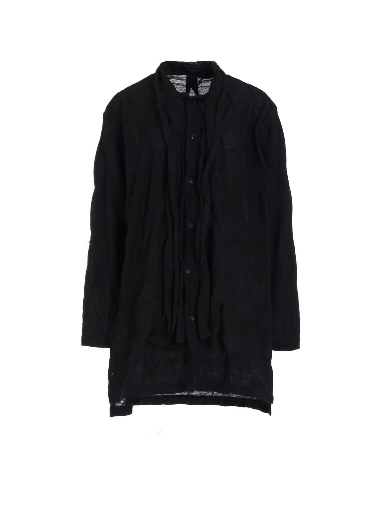DIAGONAL CABLE JQ BOW TIE BLOUSE T