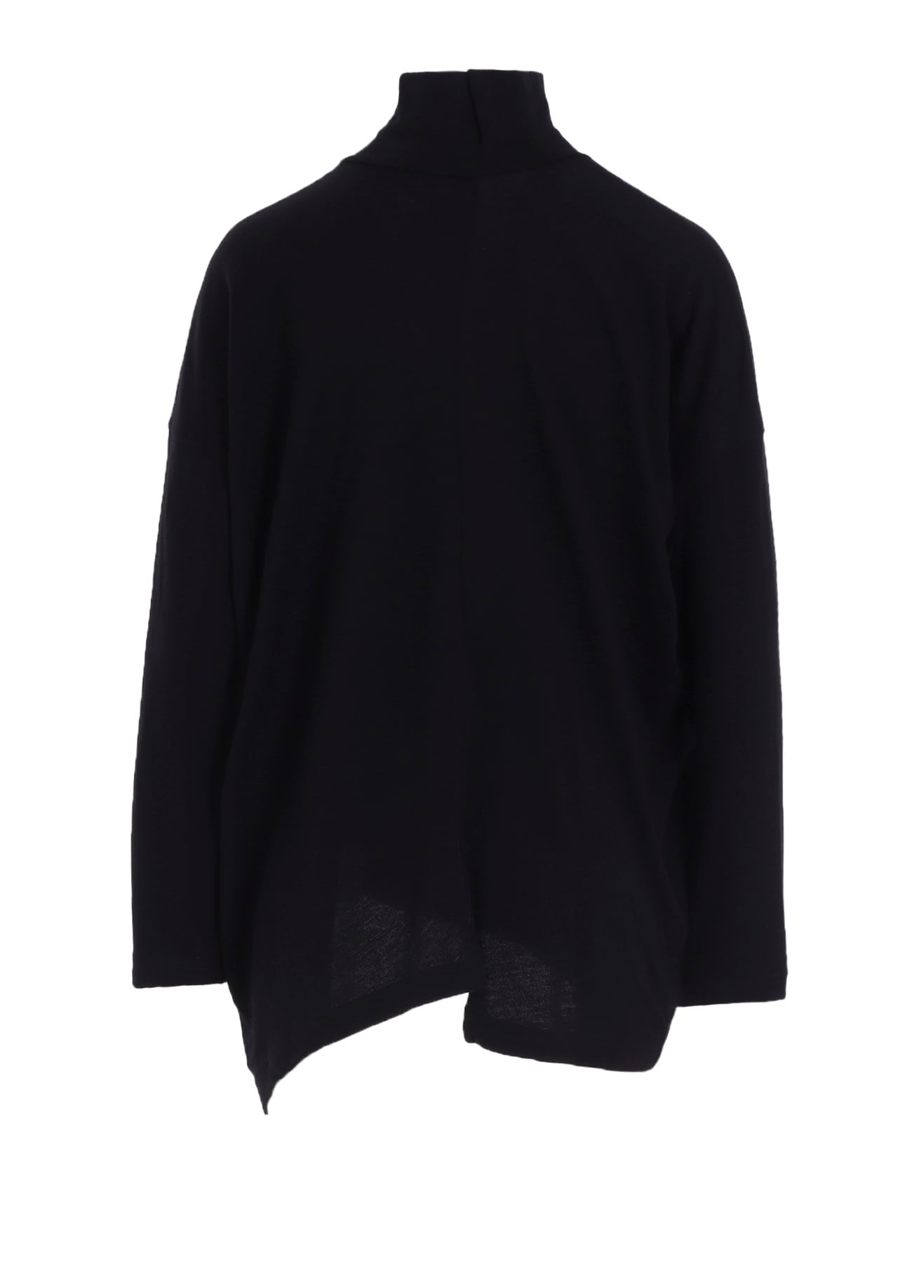 SOFT GAUZE JERSEY ASYMMETRIC HI-NECK PULLOVER