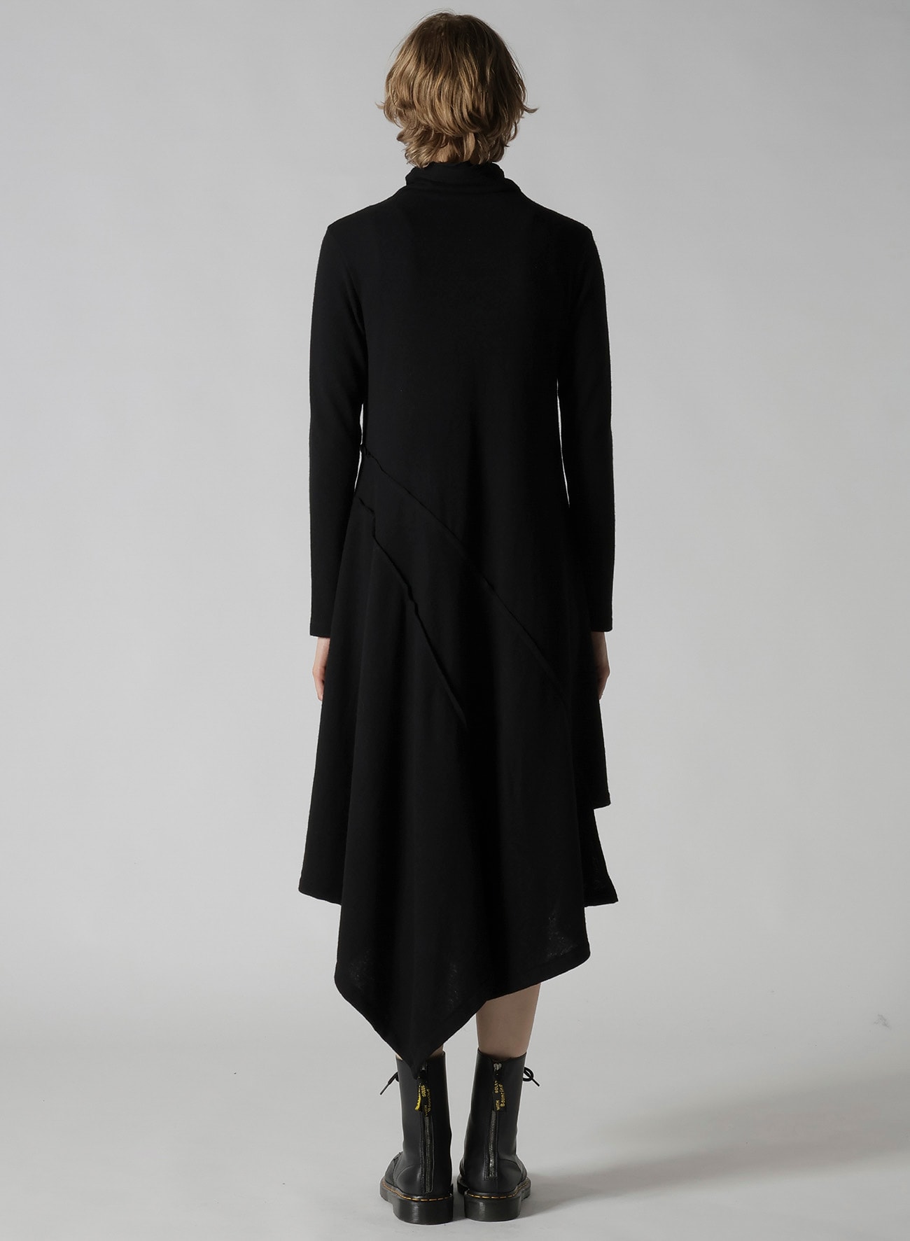 W/NY JERSEY DOUBLE LAYER DRESS