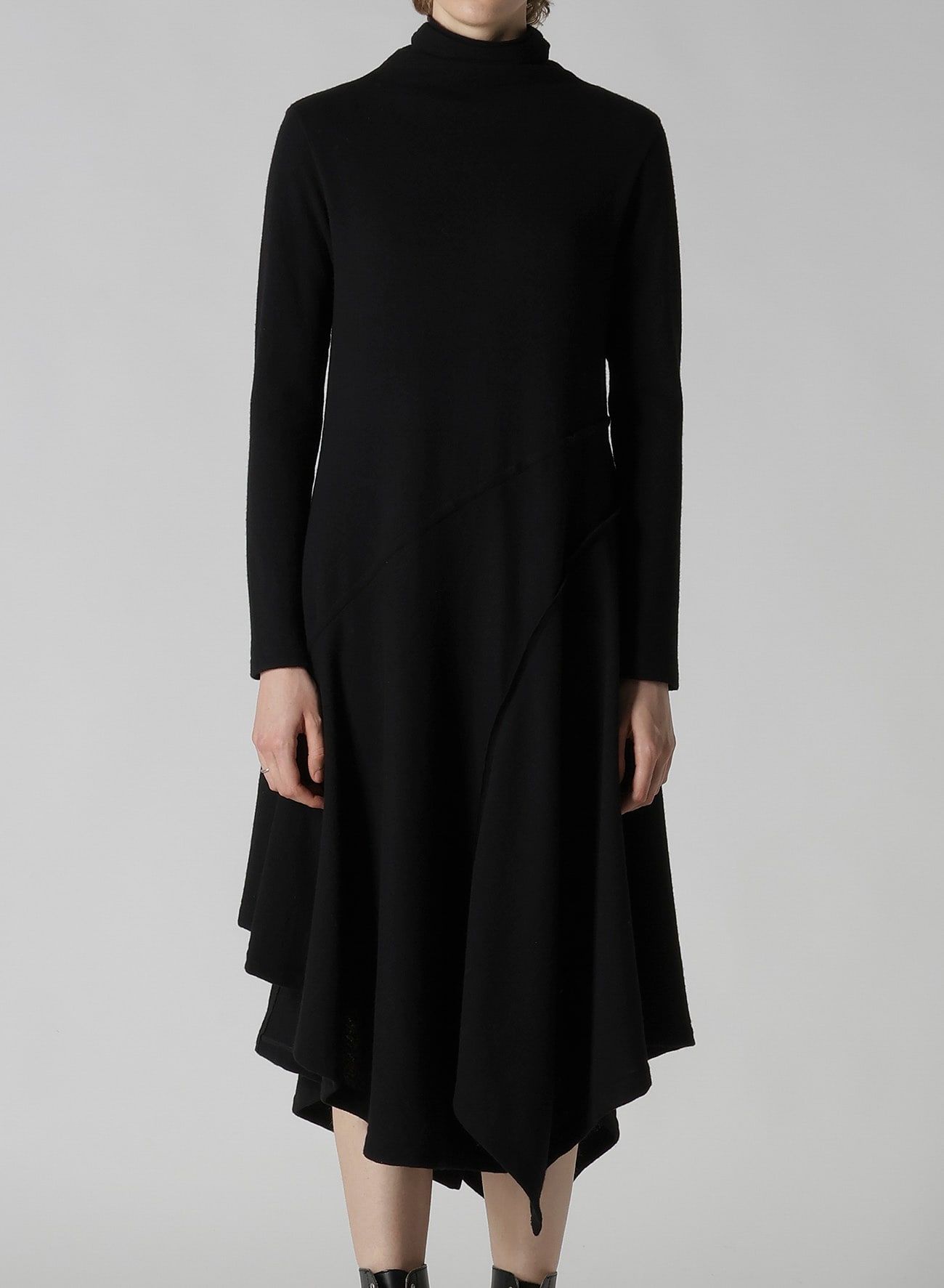 W/NY JERSEY DOUBLE LAYER DRESS