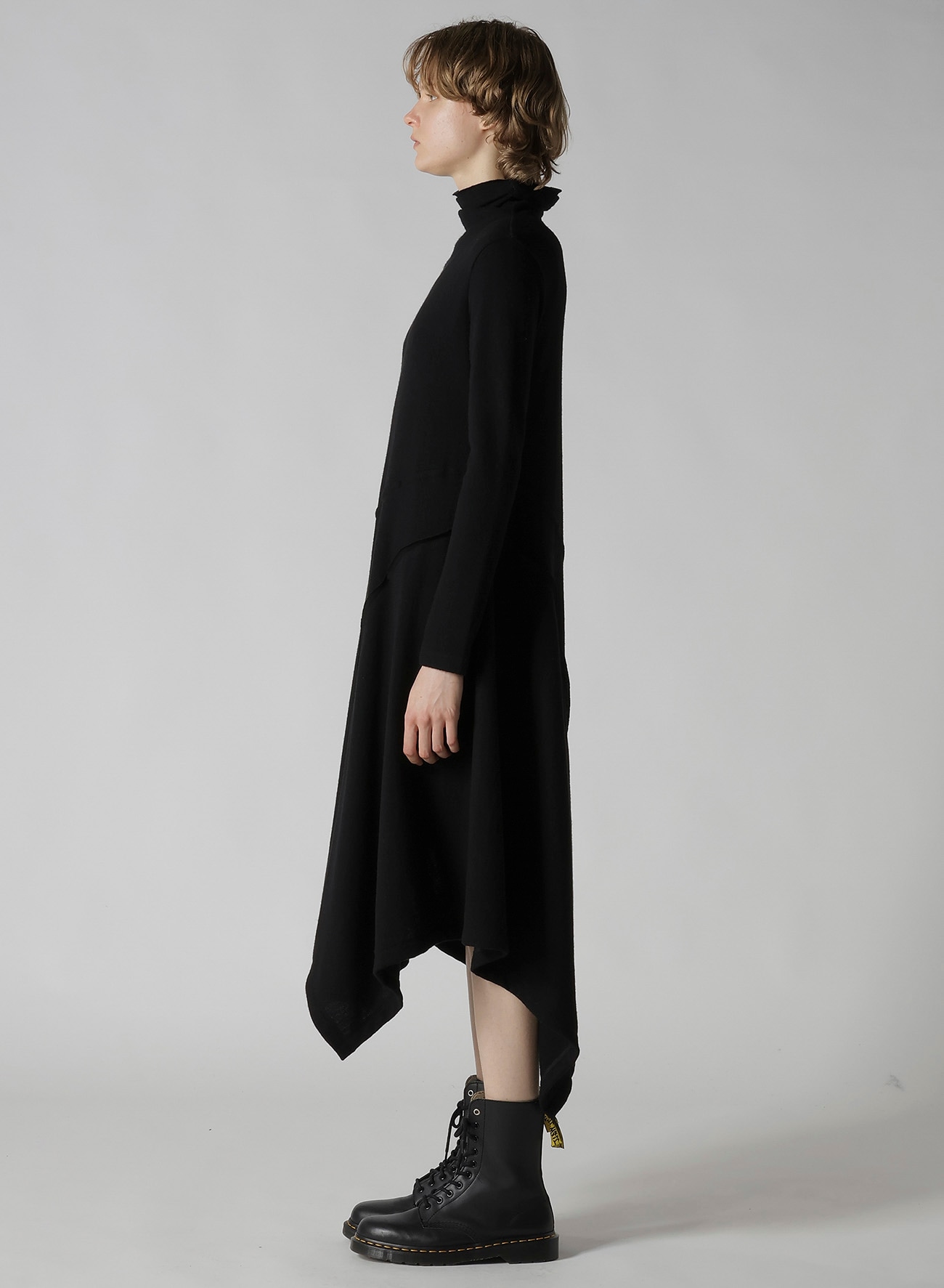 W/NY JERSEY DOUBLE LAYER DRESS