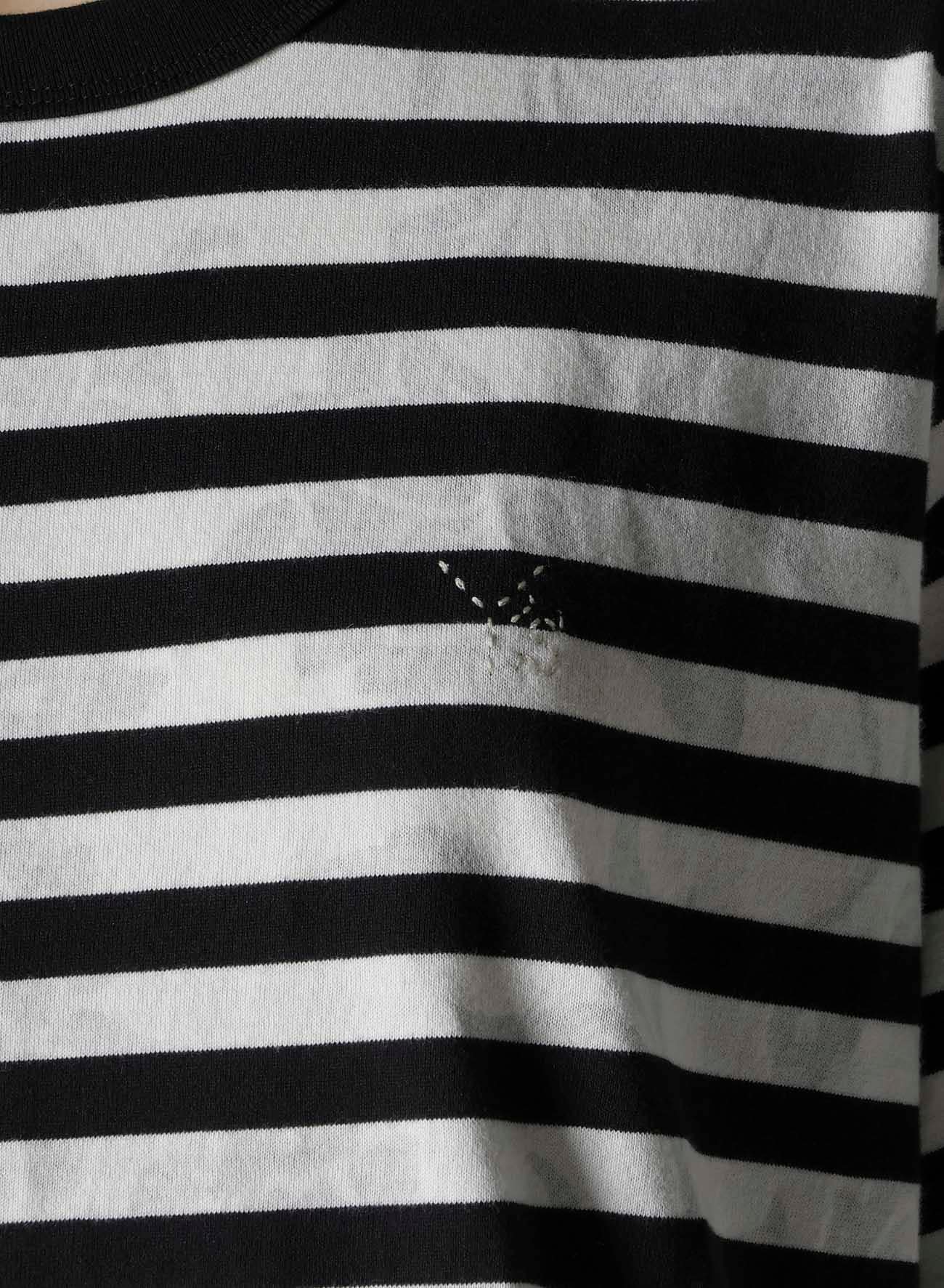 FLOWER PRINT/STRIPE Y'S STITCH T